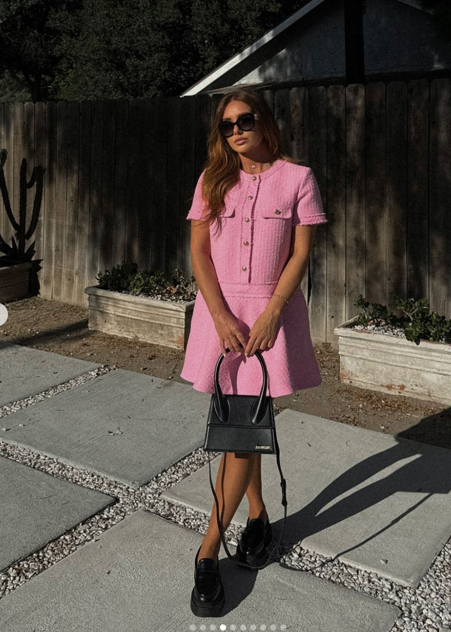 NWT ZARA SHORT STRUCTURED DRESS ZW COLLECTION Mid-pink | 3292/413_S-XL