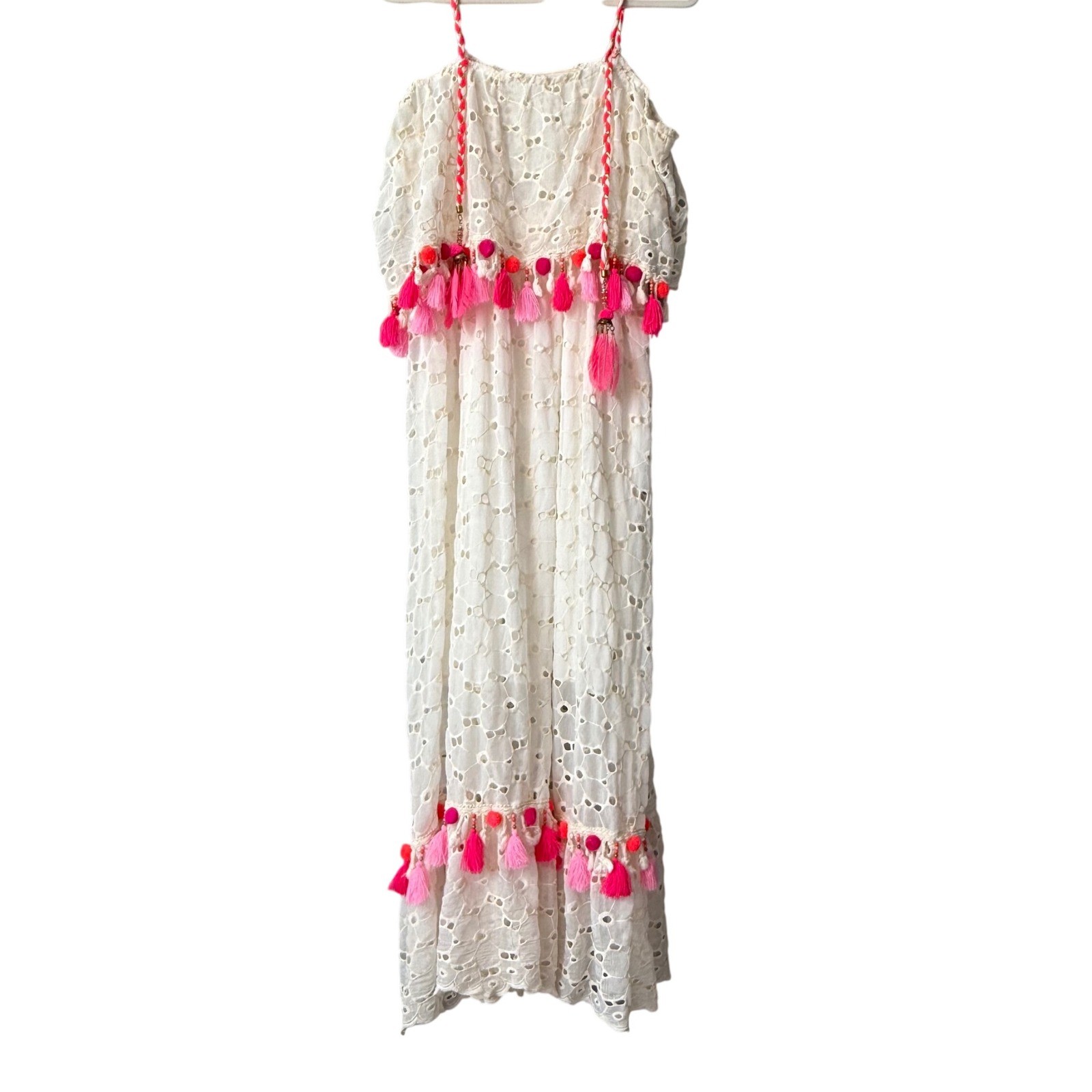 Laurie & Joe Designer Collection Maxi Dress M Tassel Boho Resort Festival Milan
