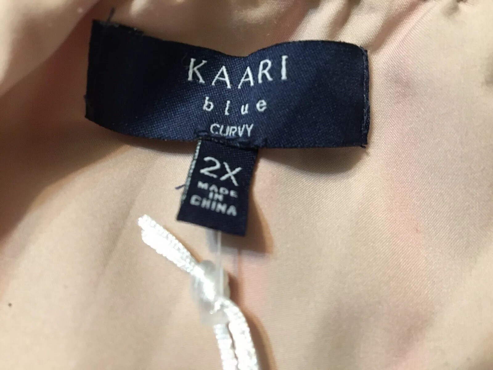 NWT Kaari Blue size 2X beige coral white sleeveless maxi dress $119