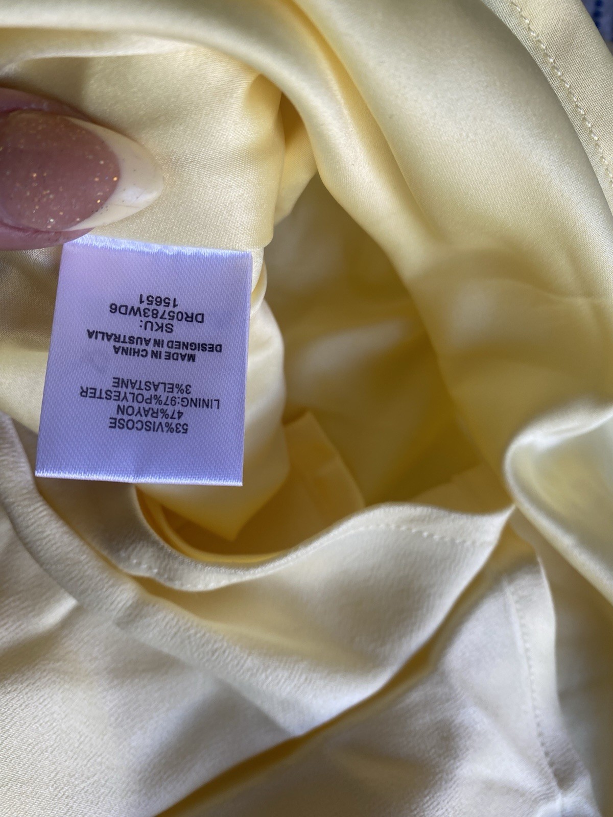 MESHKI Butter Yellow Satin Low-Cut Back Sleeveless Maxi Dress Size XS NWT