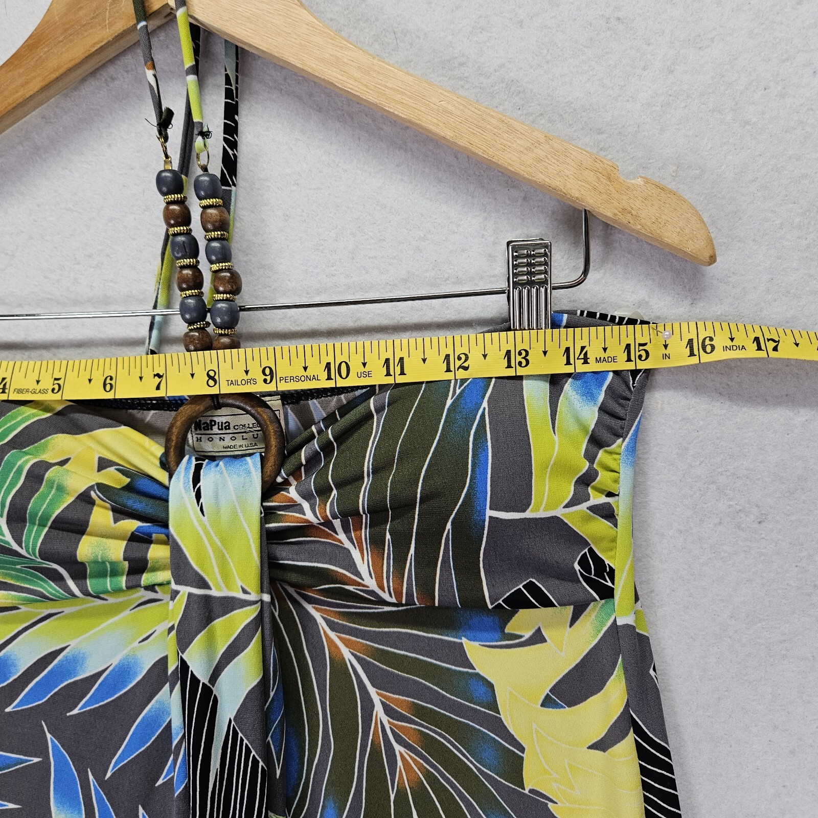 NWT Napua Collection Honolulu Tropical Floral Halter Dress Small Boho Vacation