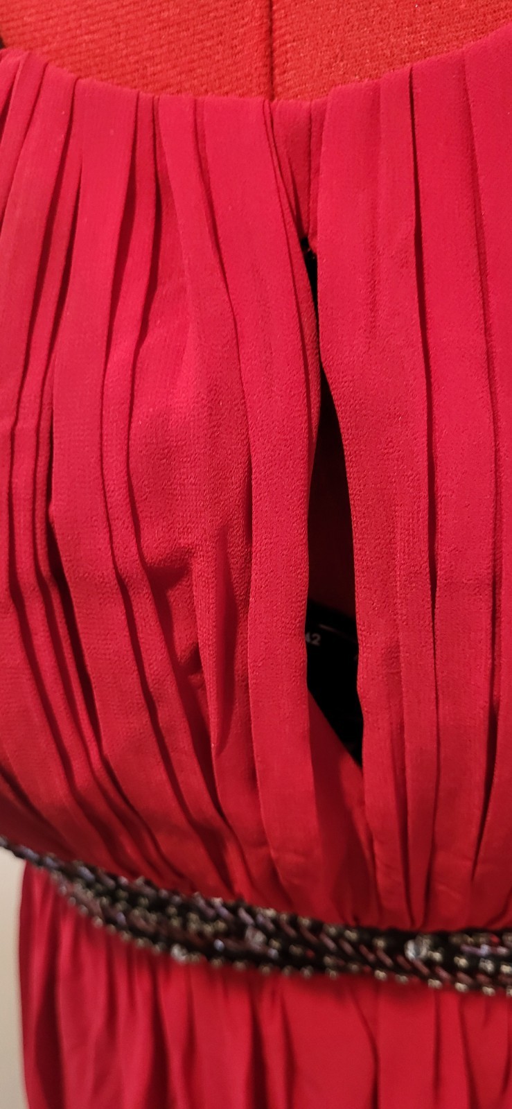 Little Mistress Red Embellished Ballgown, Cruise, Party Wedding 14 Full Length