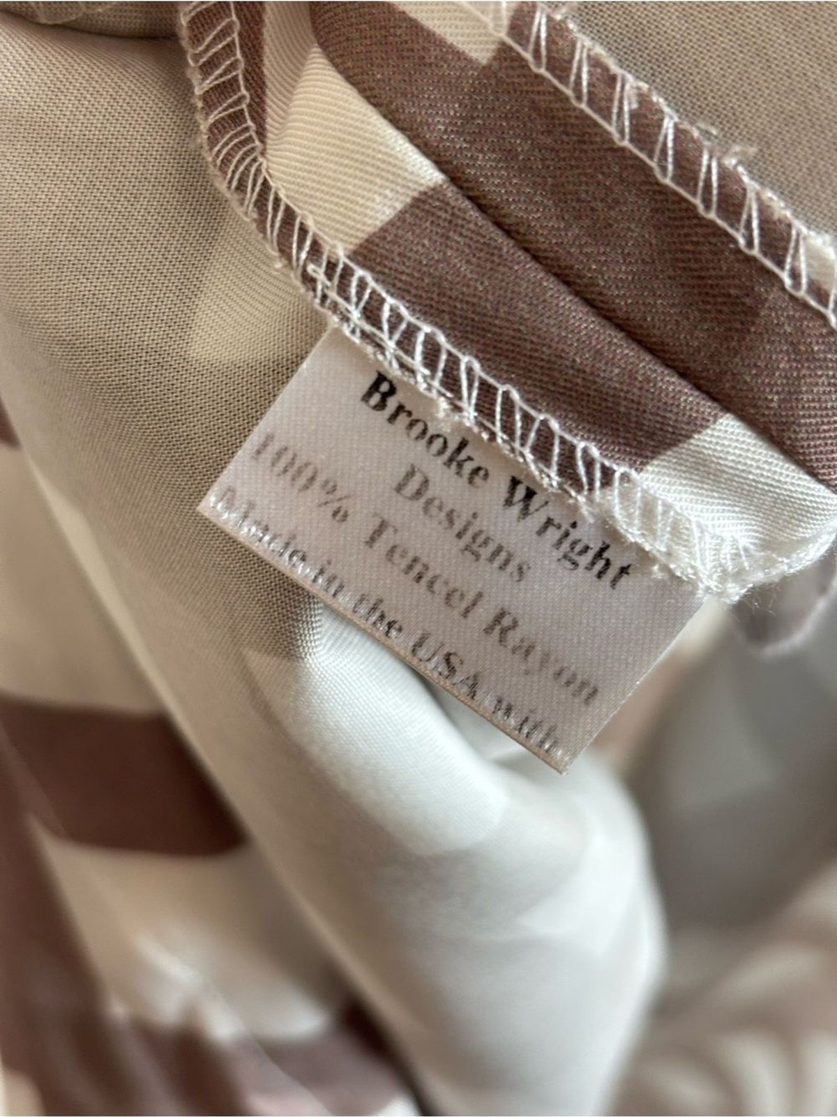 Brooke Wright Maxi Plaid Brown White Dress Size L