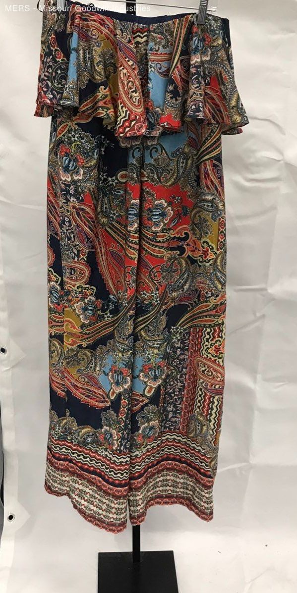 Ranna Gill Women’s Multicolor Paisley Print Strapless Maxi Dress Size 8