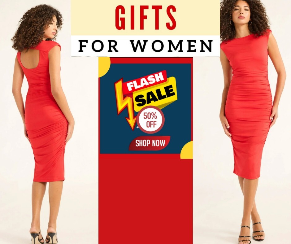 Sofia Jeans Women’s L 12-14 Sleeveless Open Back Midi Dress, Below Knee Length