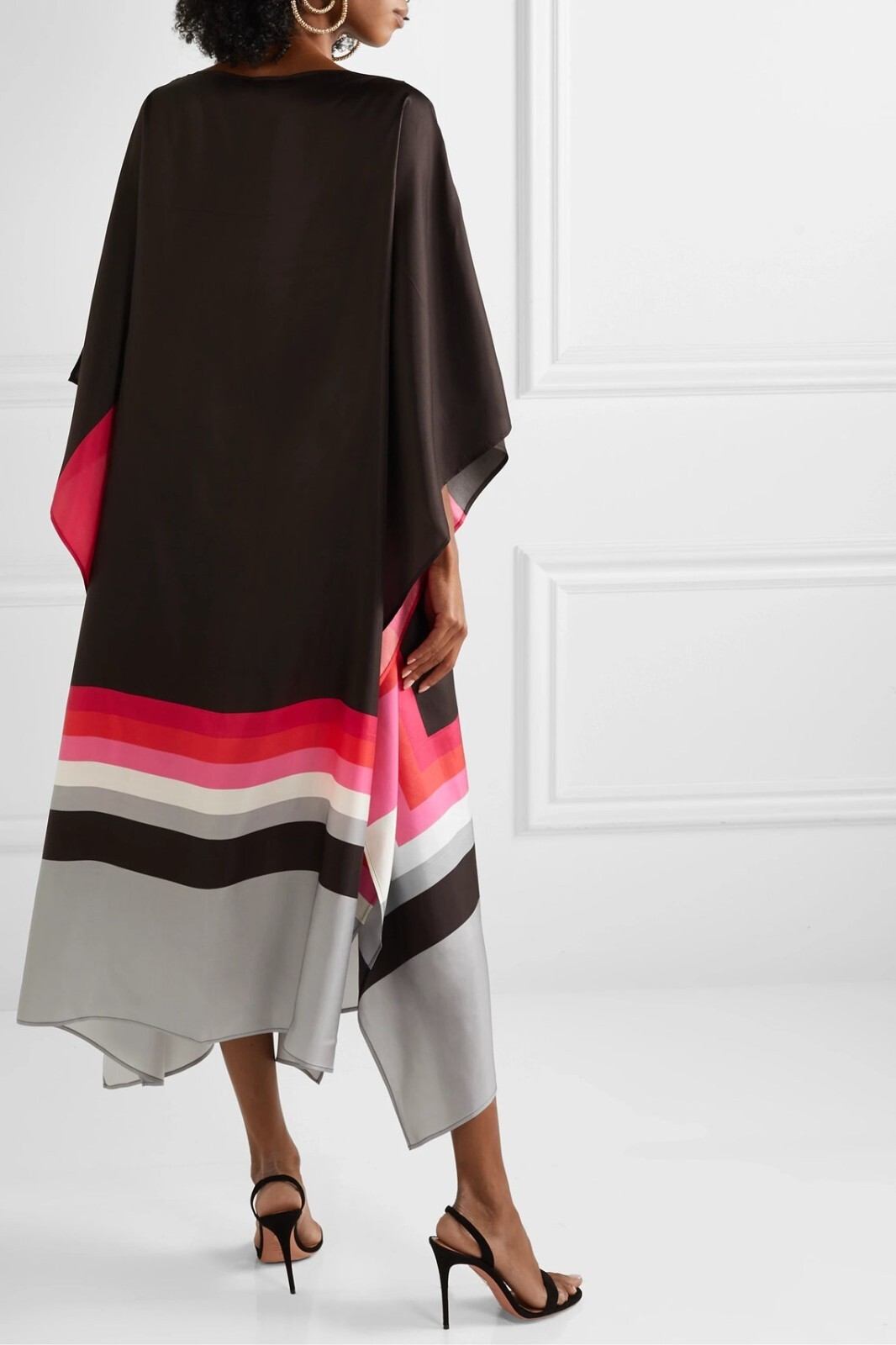 Beautiful Designer ,Women Soft Satin Silk Kaftan, Beach Wear Caftan J5581