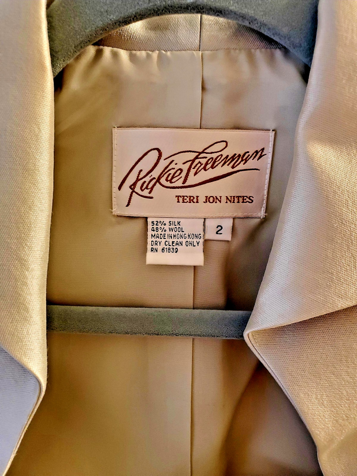 RICKIE FREEMAN for TERI JON NITES DRESS-SHIRRED GOWN & BOLERO JACKET-SIZE 2-NEW