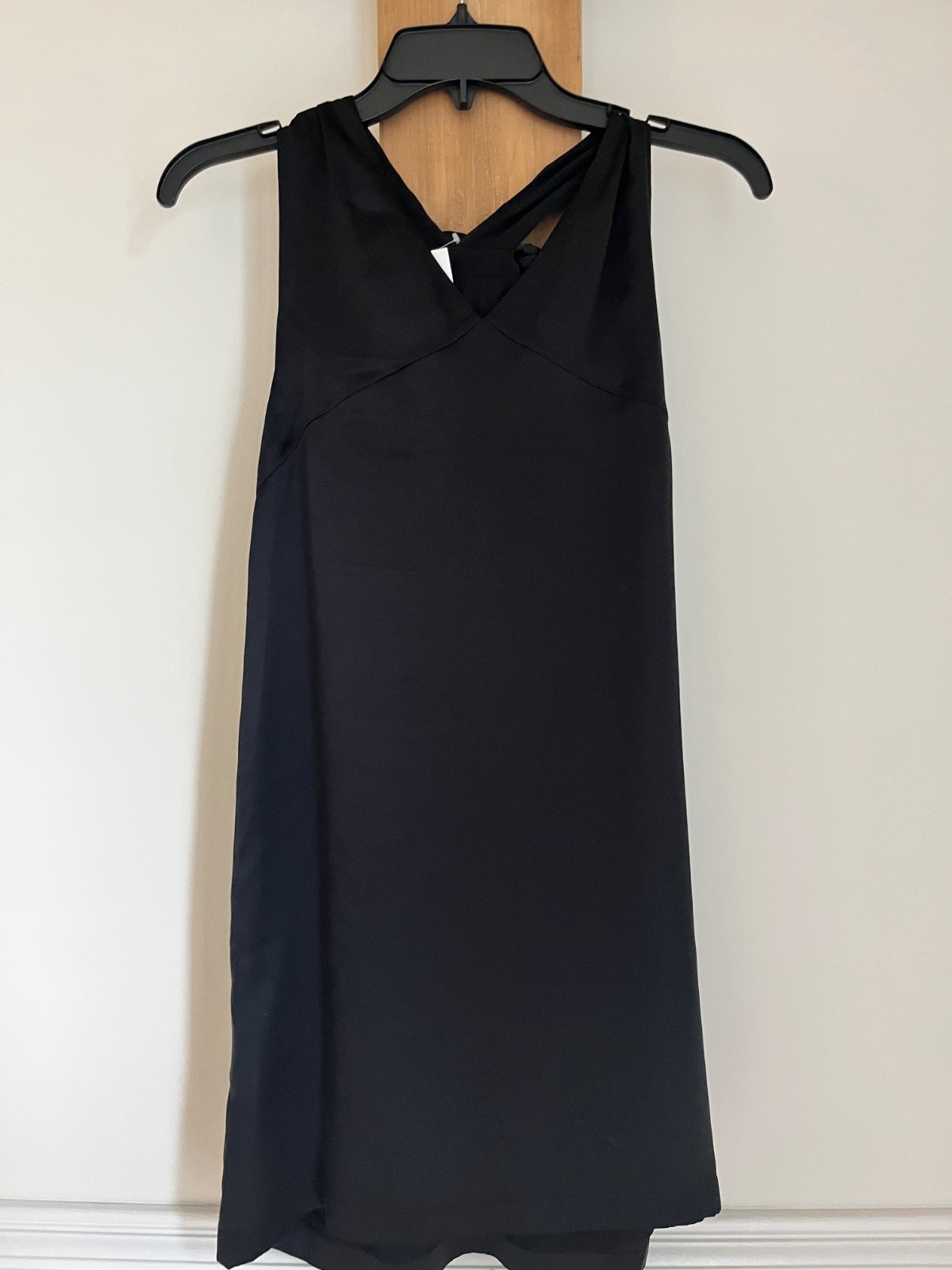 Equipment Nichole Minidress Black 100% Silk $475 Sleeveless New NWT Sz 0