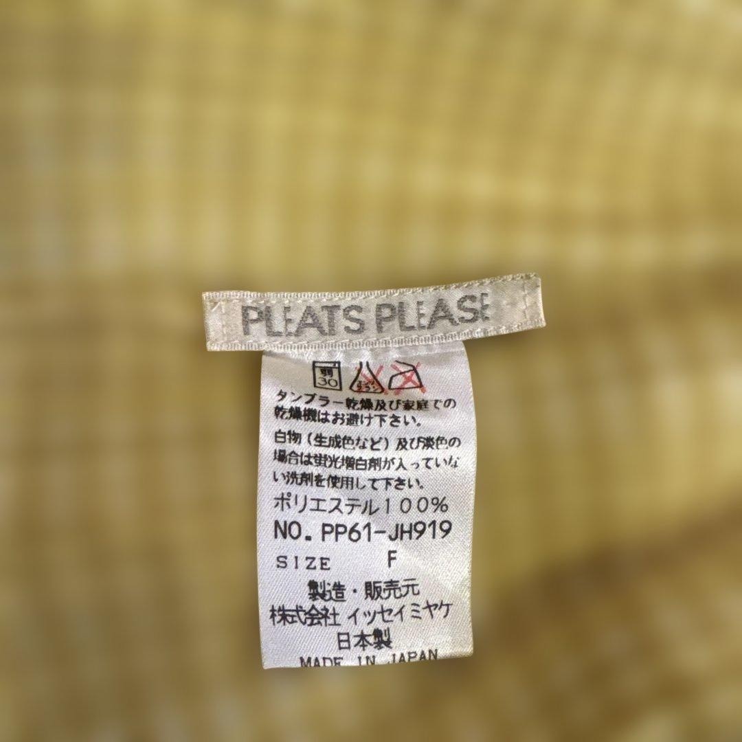 ISSEY MIYAKE Pleats Please Yellow Check Sleeveless One piece