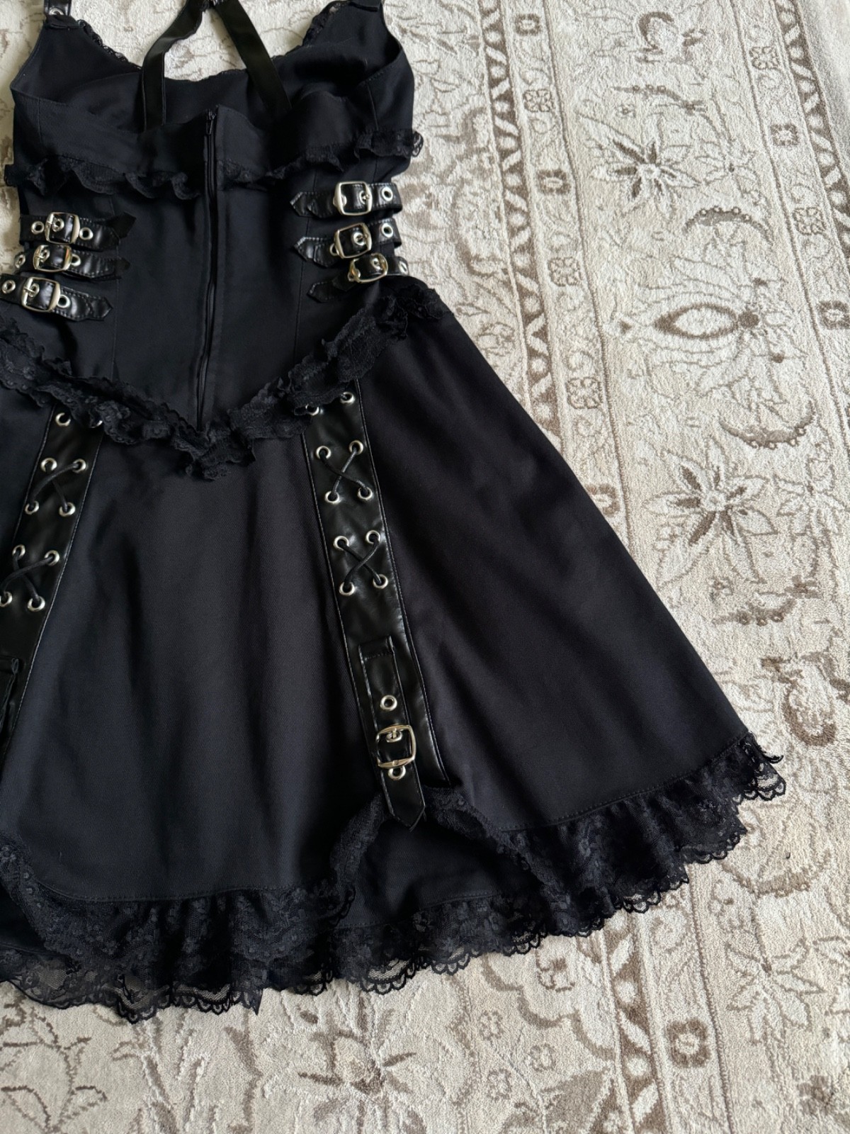 Aderlass Gothic Bondage Lace Mini Dress Avant Garde Lgb Hysteric Glamour Style S