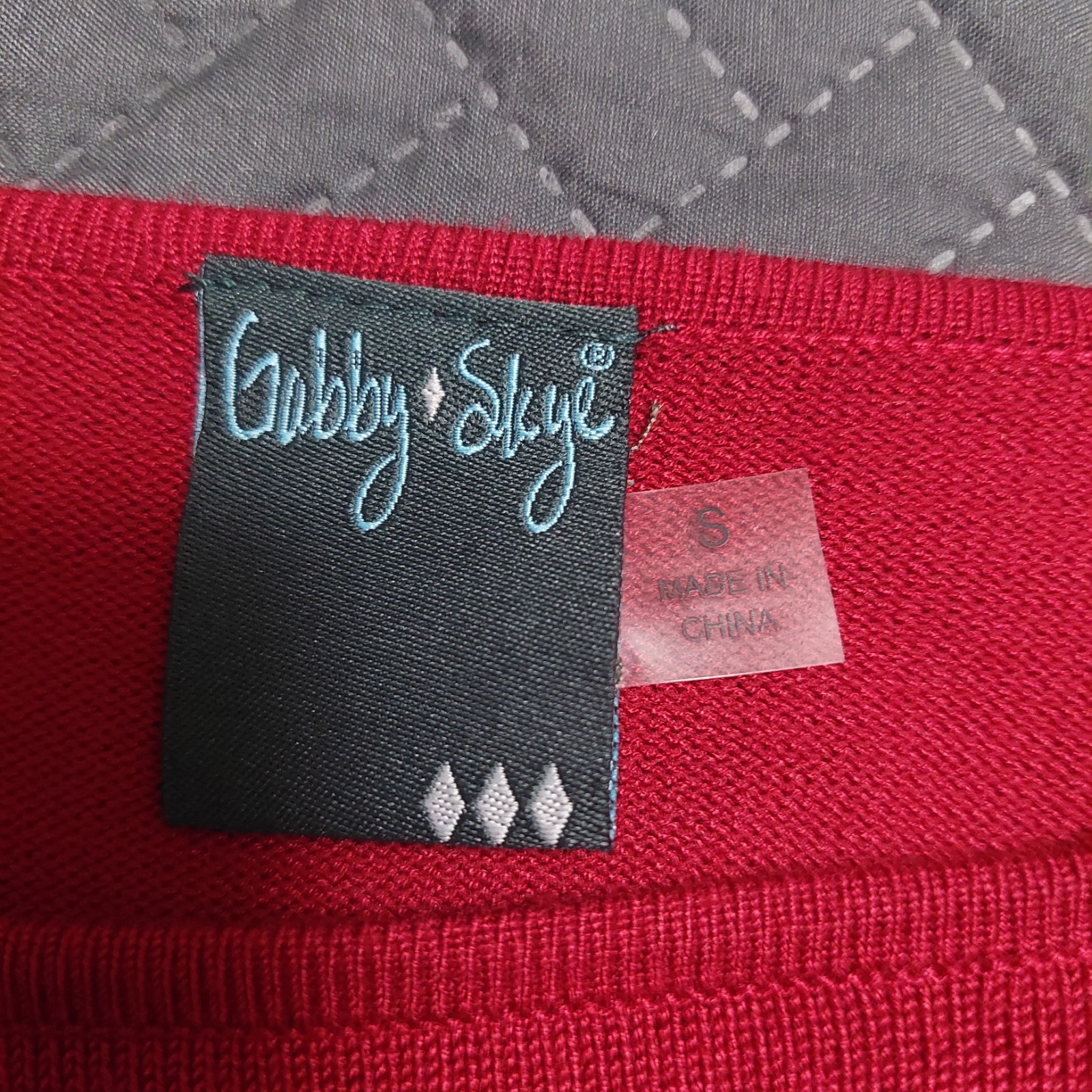 Gabby Skye Womens Small Knit Sweater Dress A Line Long Ruffle Sleeves Deep Red