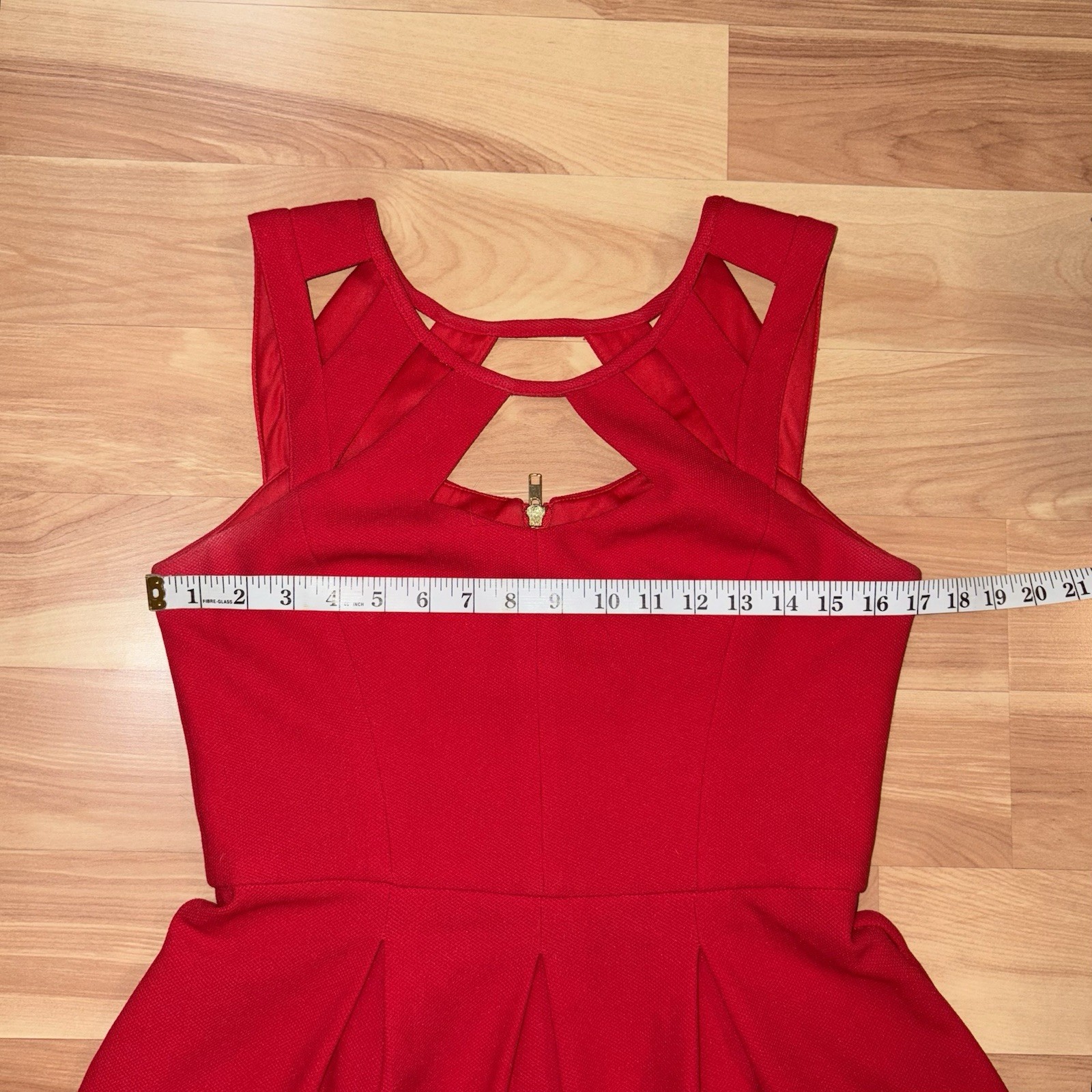 Betsey Johnson Red Cut Out Fit & Flare Dress Size 10 Medium Coquette Y2K Party