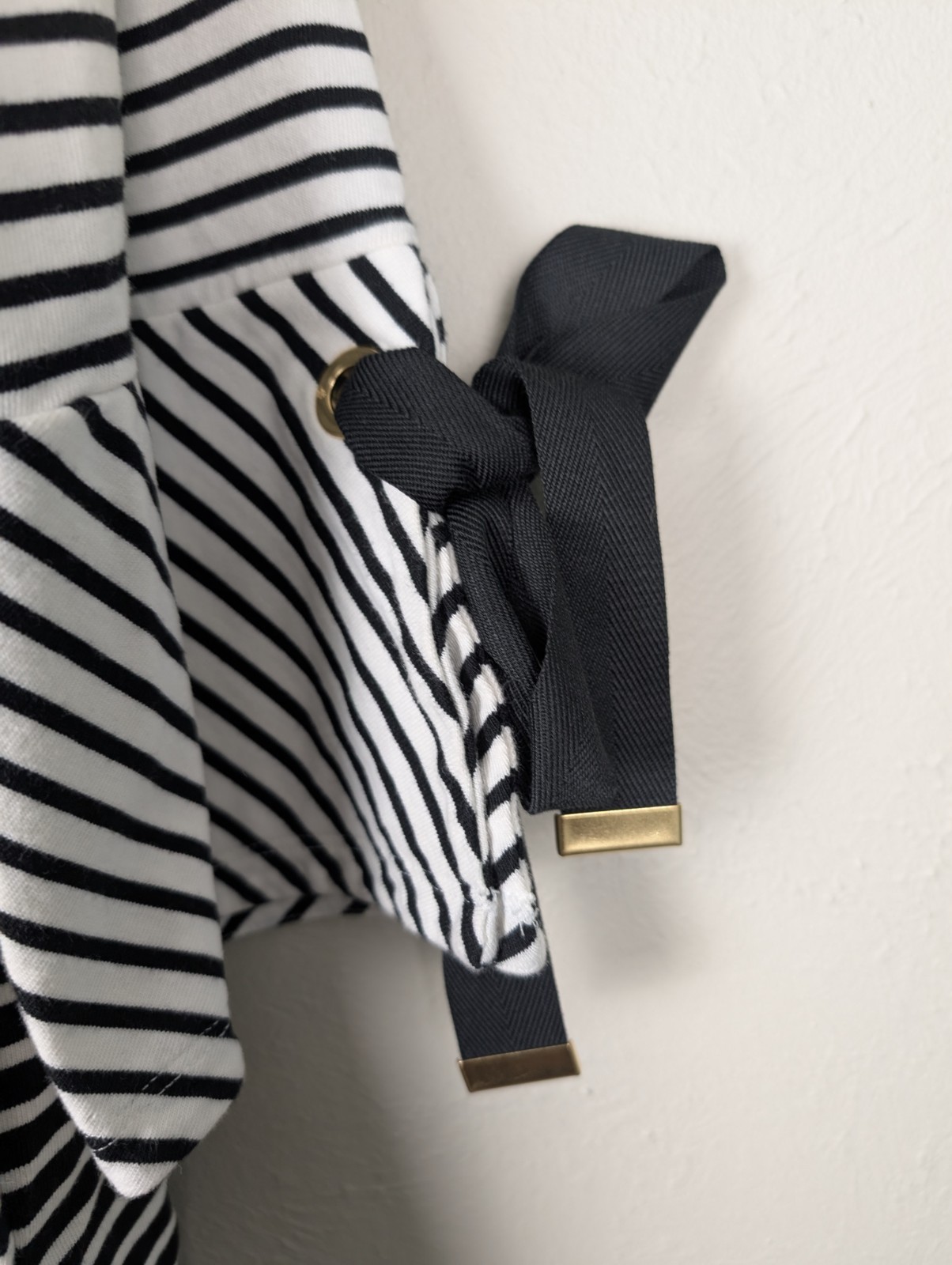 Lauren Ralph Lauren Womens Black White Striped Dress 2X