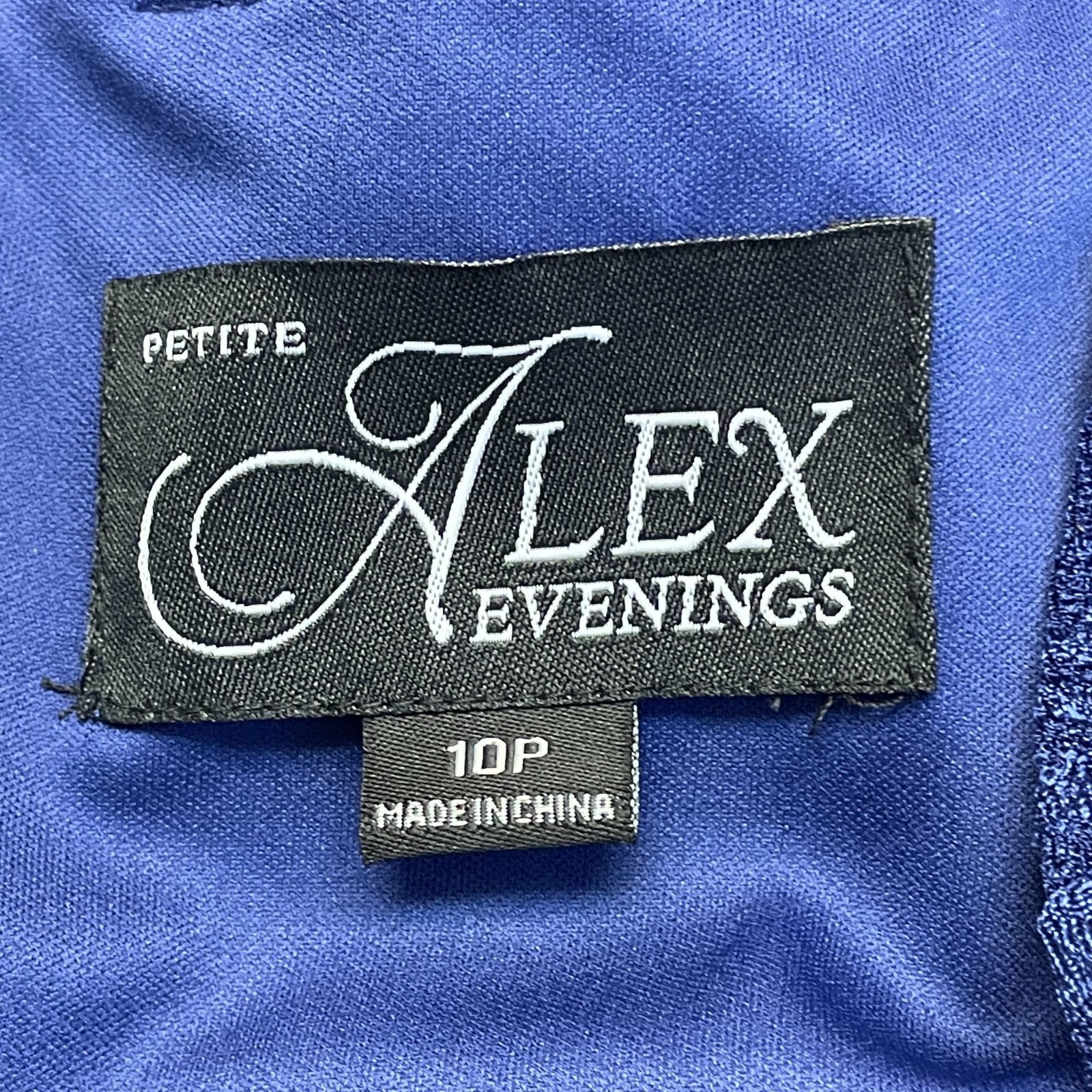Alex Evenings Glitter Chiffon Gown 2 PC Dress NWT 10P Blue Jacket Special Event