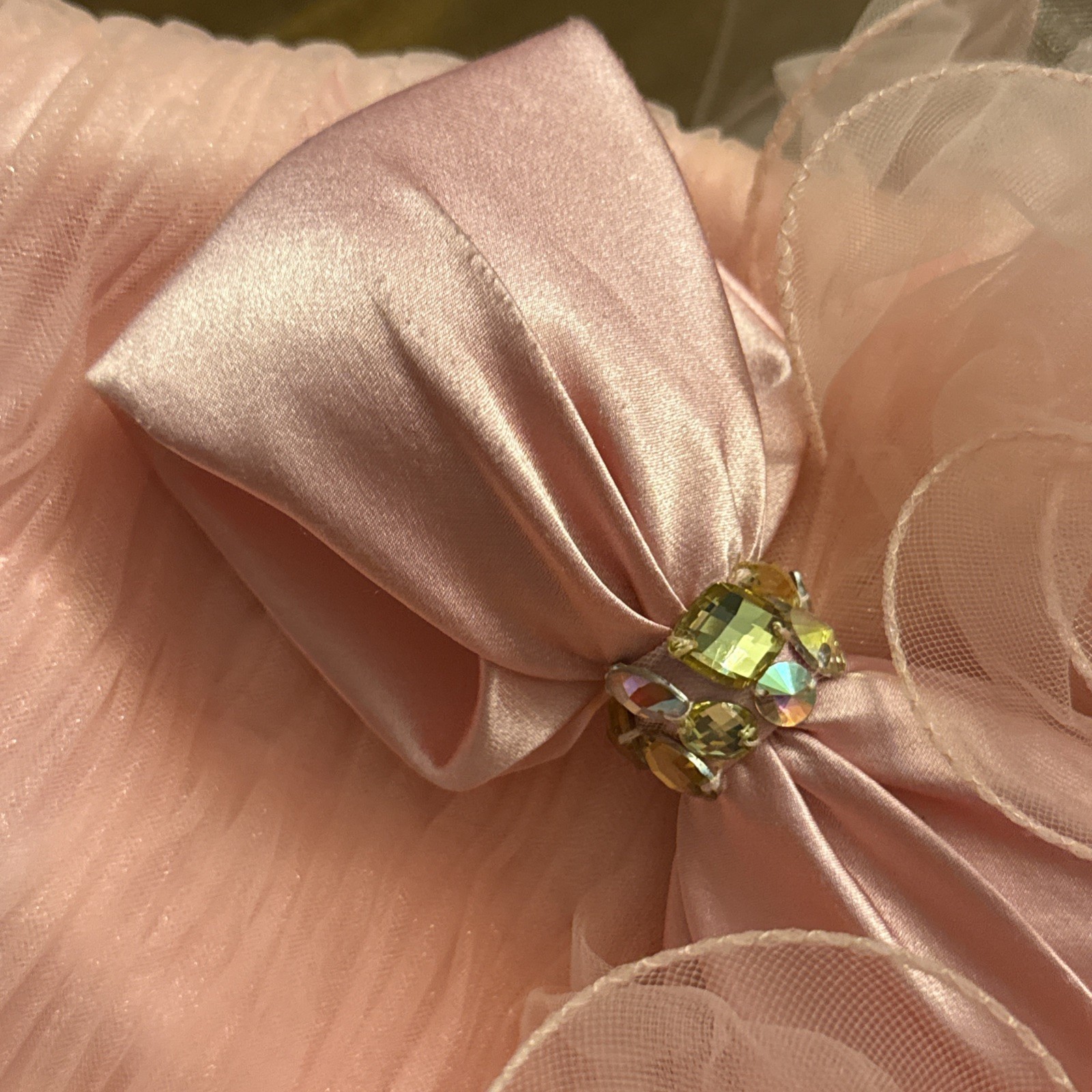 SHERRI HILL Homecoming Prom Formal Bubblegum Pink Ruffle Bow Tutu Dress Size 6