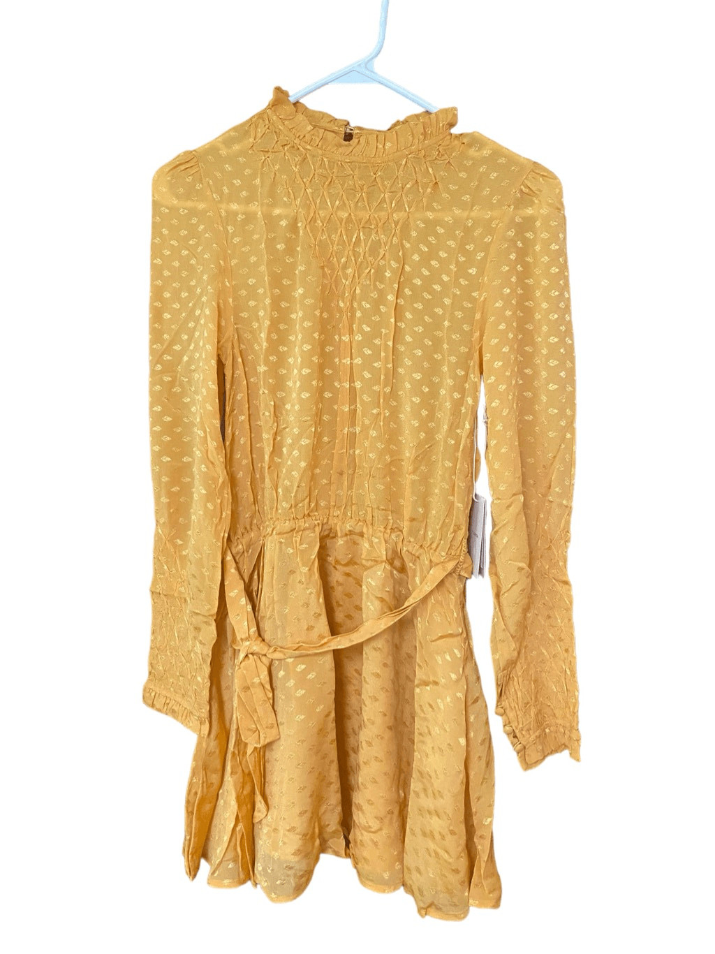 Tularosa Gianna Mini Dress in Mustard Size Small NWT (12-7)