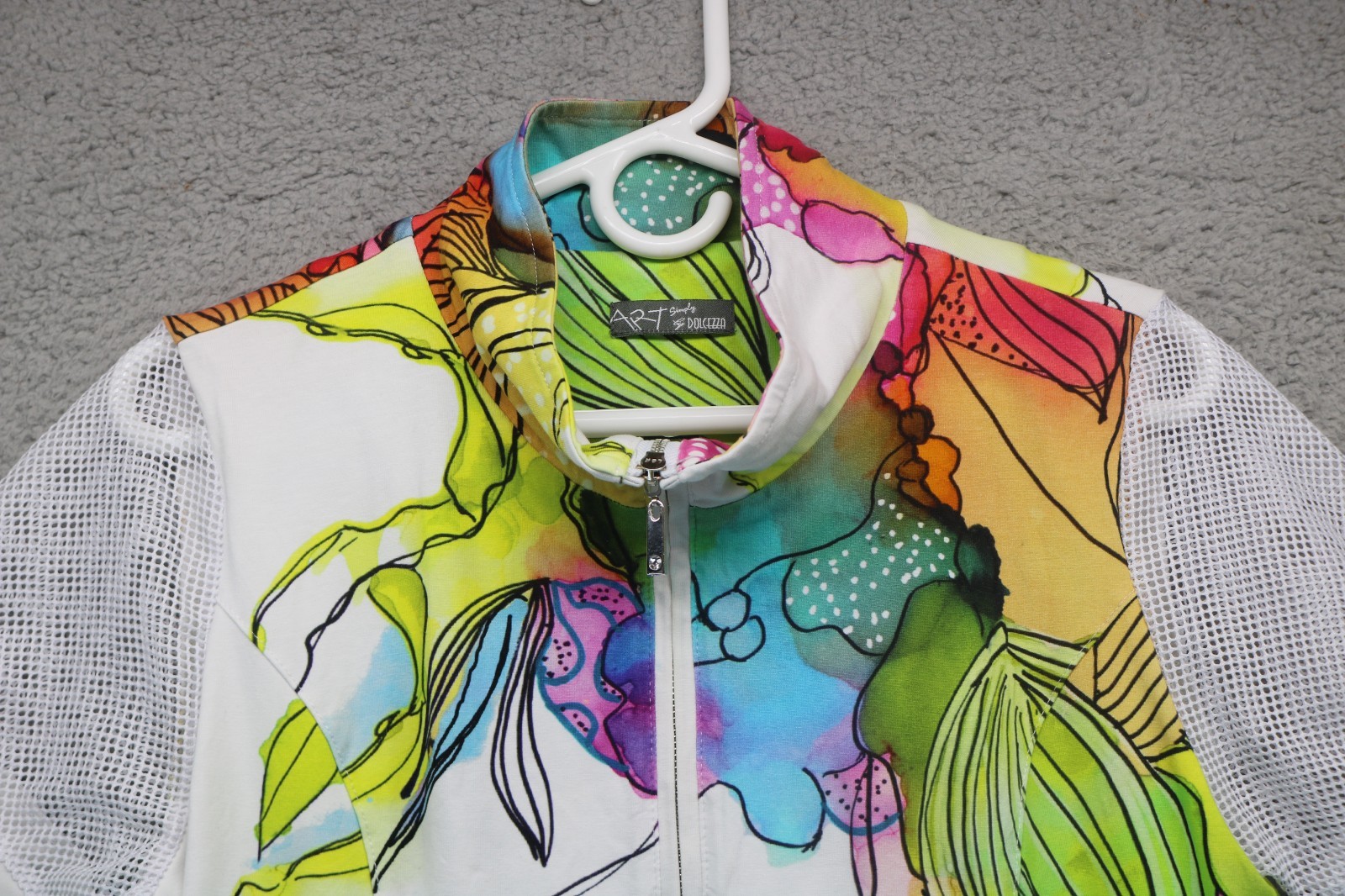 Art Simply by Dolcezza “Vivacity” Watercolor Dress-Lined-Large-Art to Wear