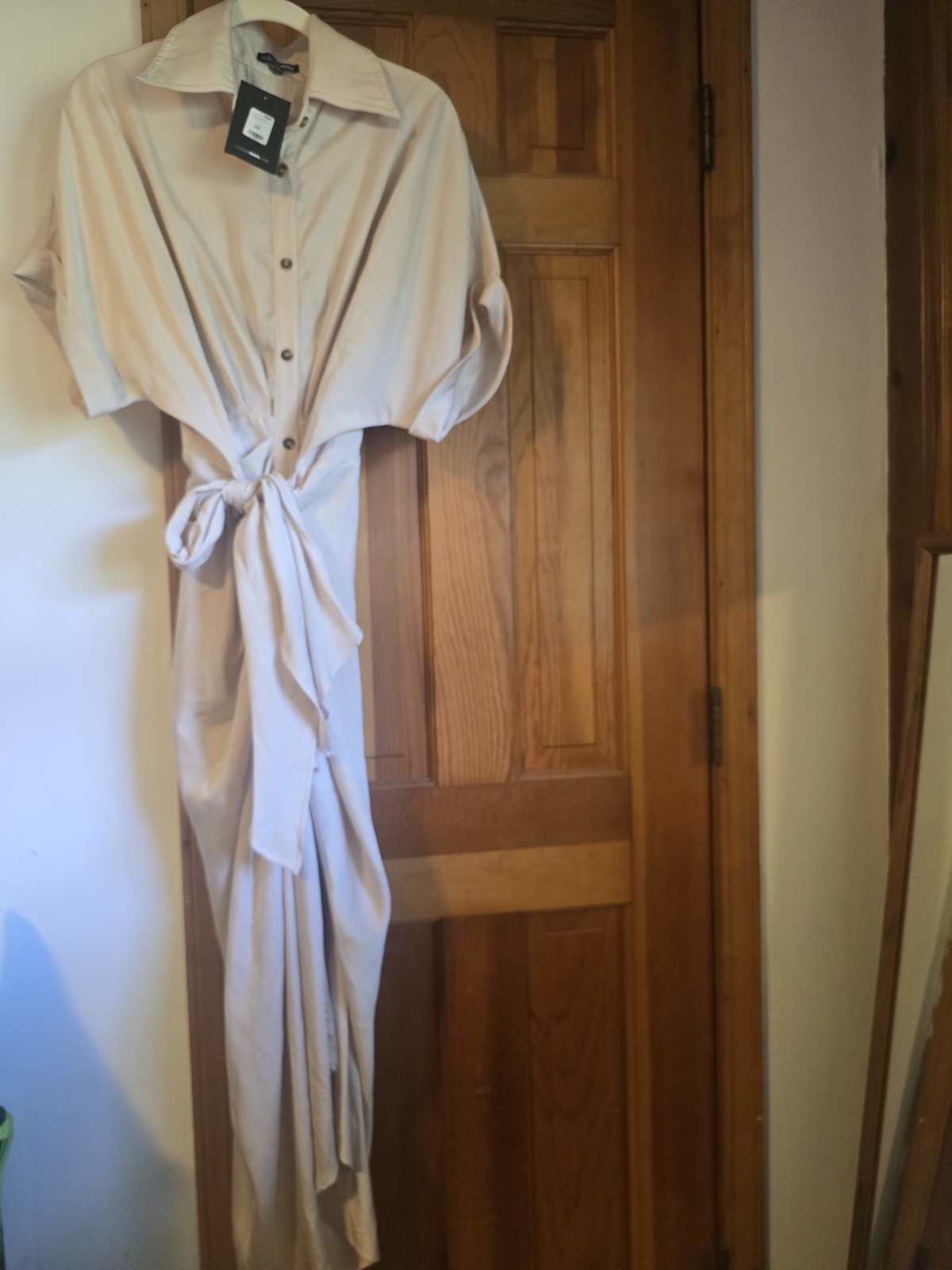 NWT Fashion Nova Maxi Button Up Dress With Belt