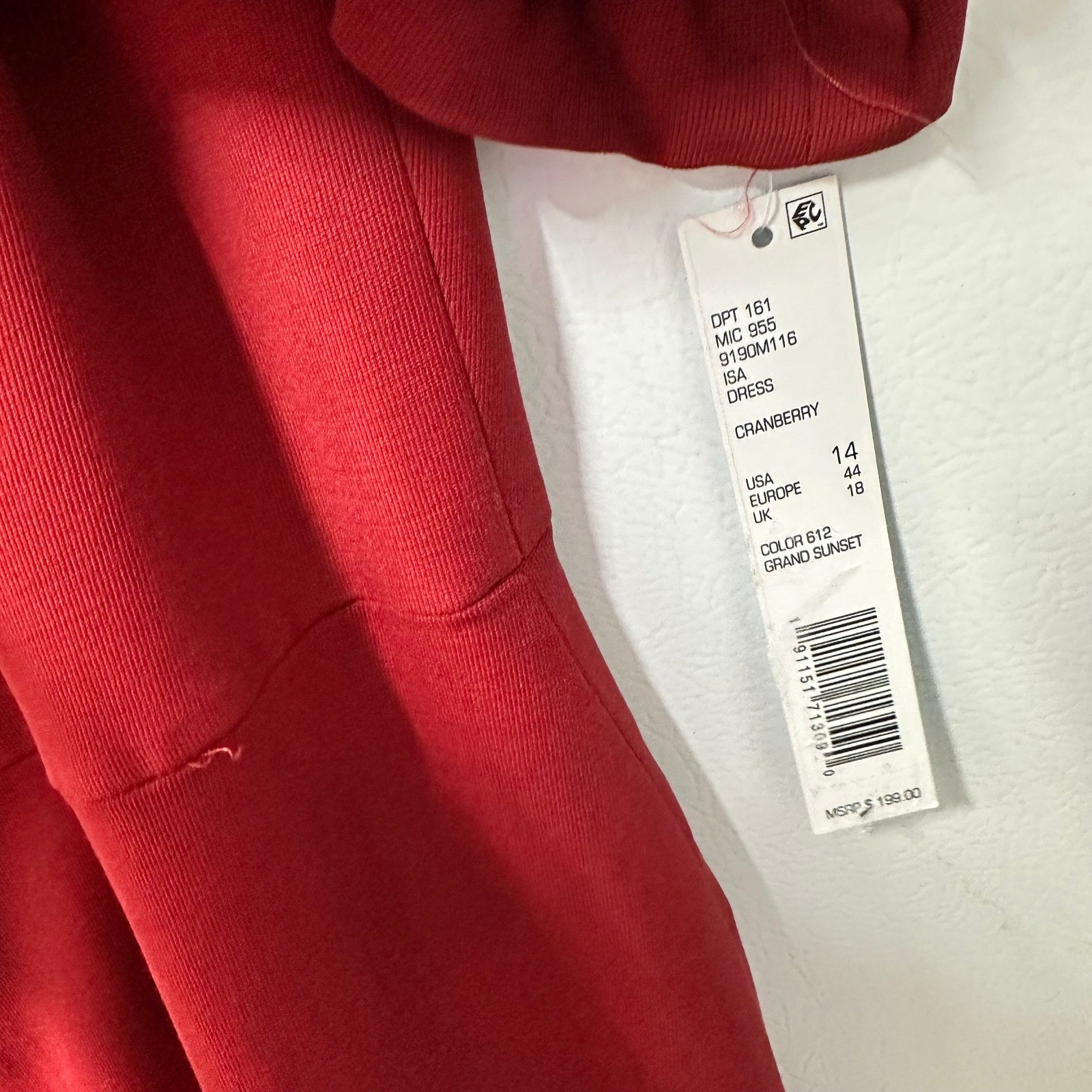 Antonio Melani Womens 14 Isa Dress Cranberry Red Off The Shoulder Old Money Chic