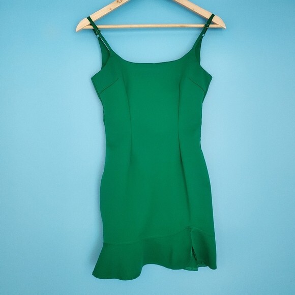 by the way Dress Women’s Size XS Green Sheath Spaghetti Strap Mini