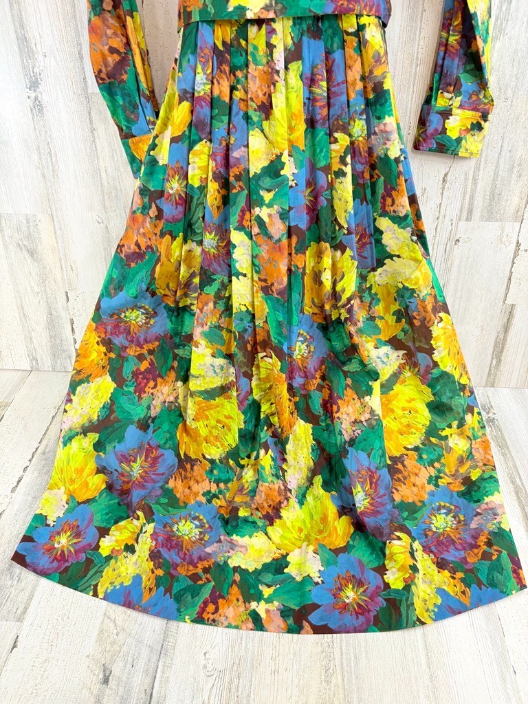 Ann Mashburn S Multi Artists Bouquet Liberty Classic Shirtwaist Maxi Dress NEW