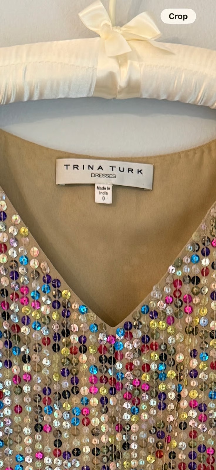 Dress Trina Turk Multicolor Sequin Cold Shoulder Cocktail Dress Size 0