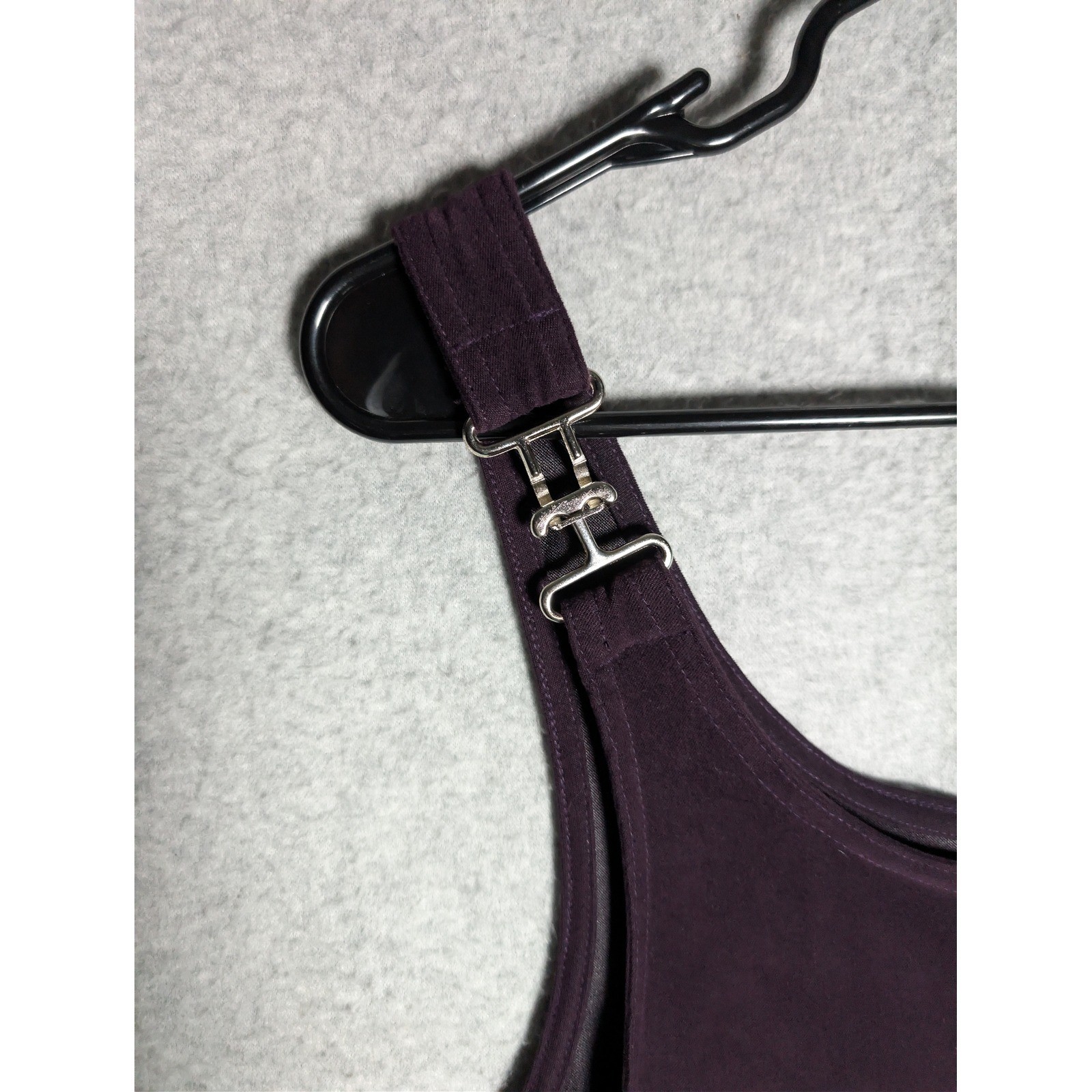 Pinafore Maxi Dress Medium Dark Purple Whimsigoth Sleek 90s Style Side Slits VTG