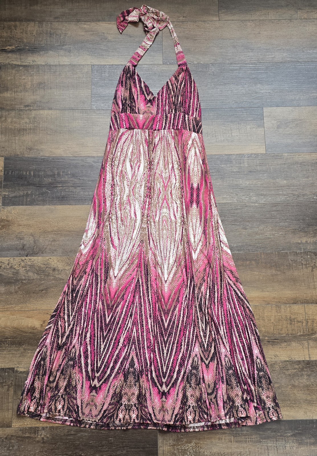 Women’s India Boutique Multicolored Pink Sleeveless Maxi Dress One Size
