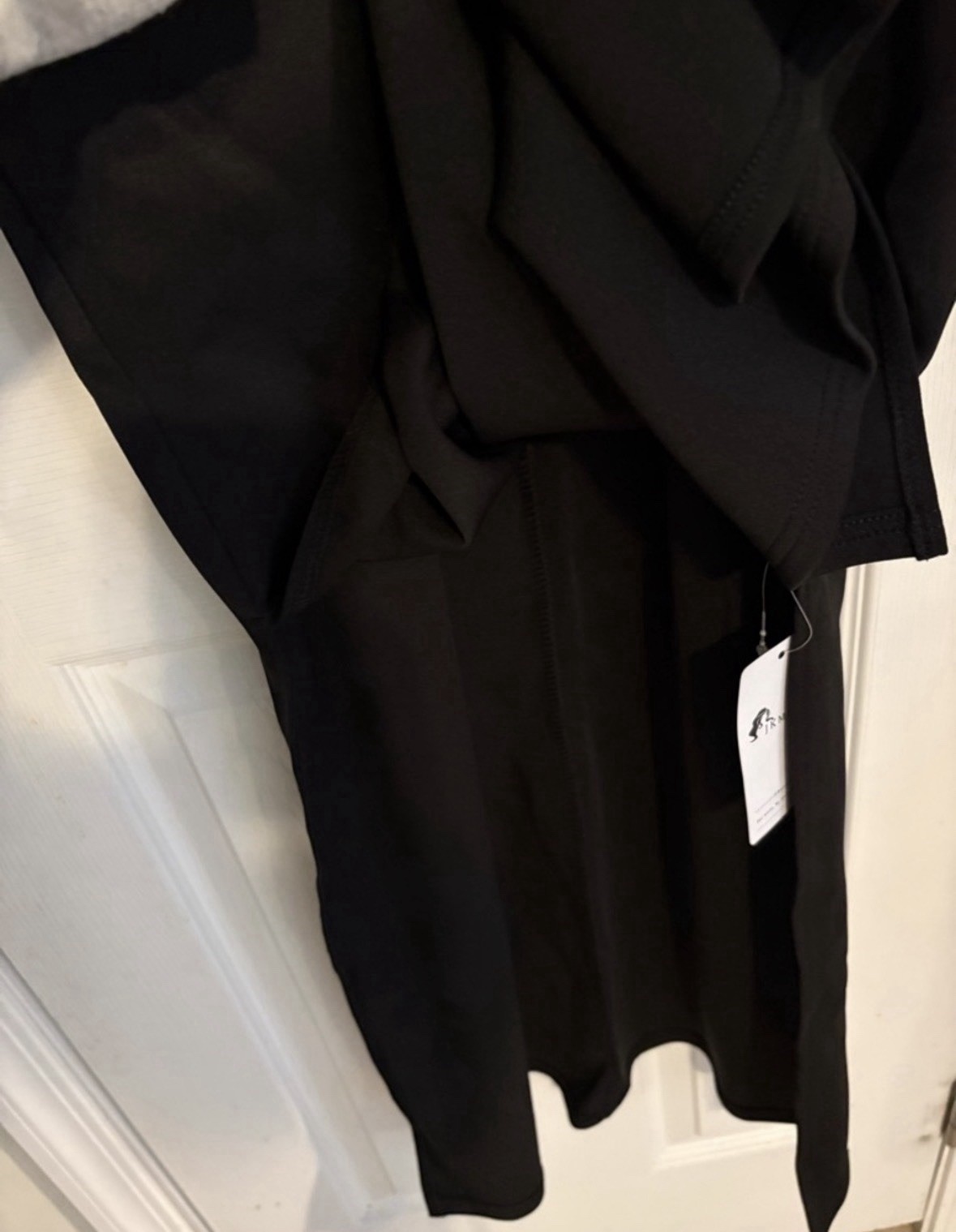 Women’s Black Solid Sleeveless Round Neck Pullover Maxi Dress XL Pockets Slits