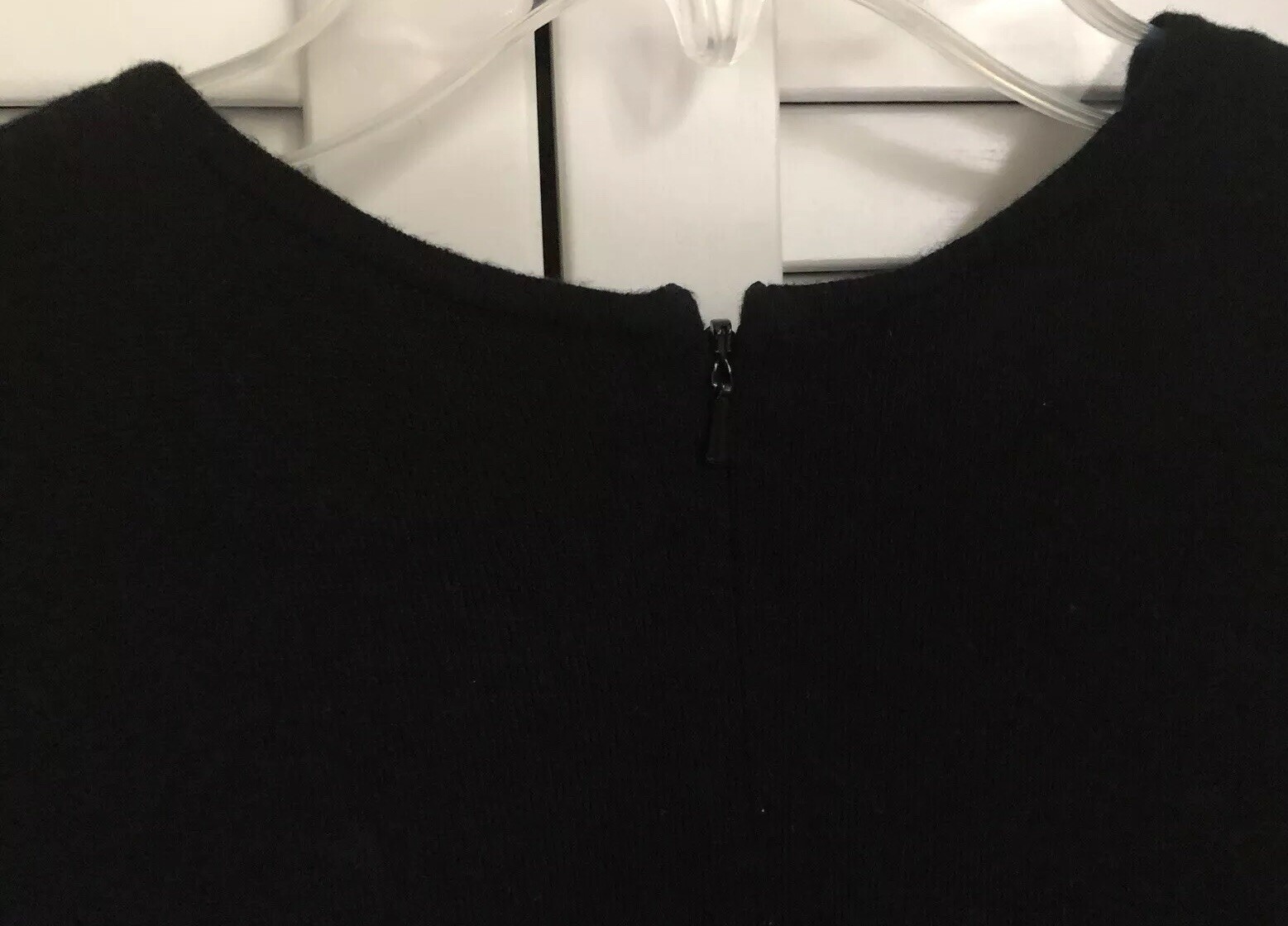 ELLEN TRACY CASHMERE WOOL BLEND EMBROIDERED LINED BLACK GRAY DRESS SIZE 6