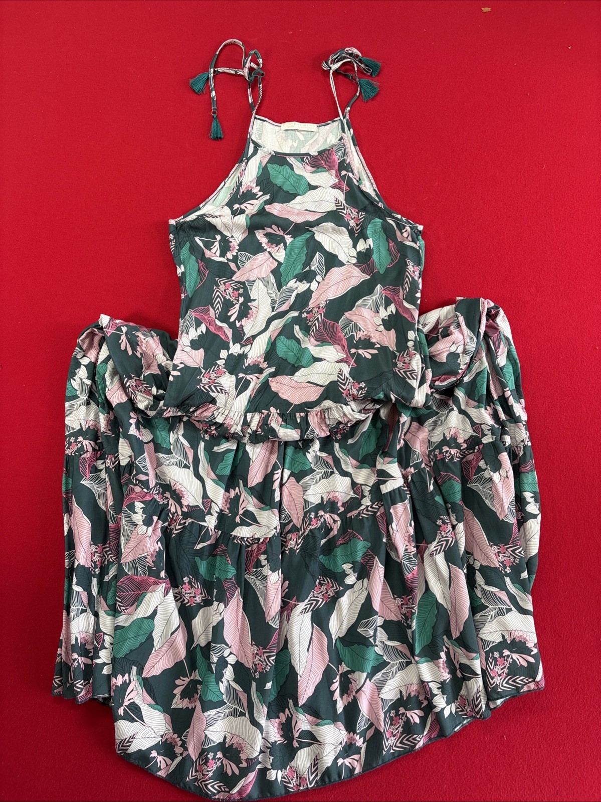 Fiory Resort Vacation Dress Colombian Latin Size Small Floral Pre Owned A460