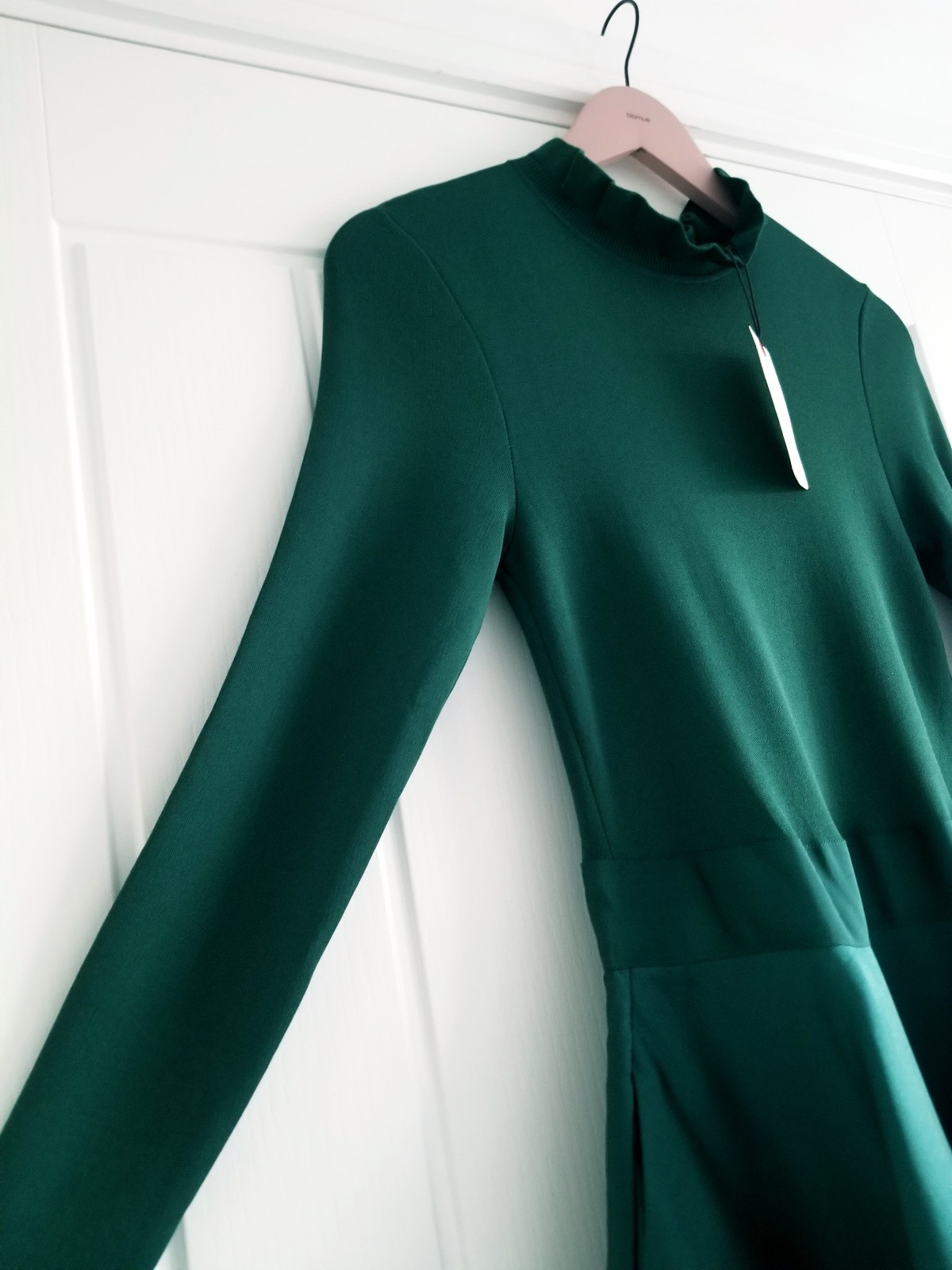 Ted Baker Zadi Midi Dress Knitted Bodice Green Long Sleeve Size 4 UK 14 BNWT