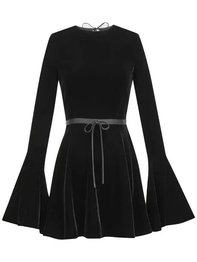 FW24 Saint Laurent Backless Skate Dress in Velvet