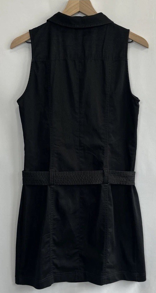 Meesh & Mia Texas A&M Mini Belted Sleeveless Black Zip Up Dress Size L Gameday