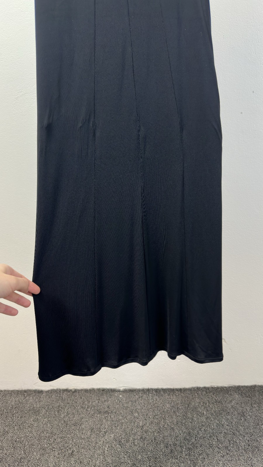 Blumarine 1999 Floral Tulle Black Long Dress Size 40 IT