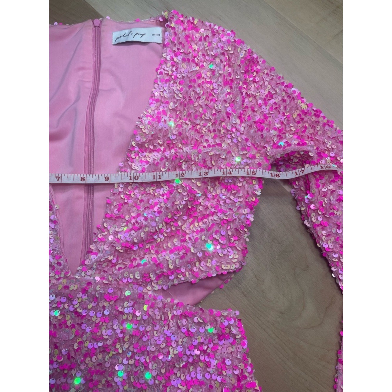 Petal & Pup Pink Sequin Mini Dress Small Prom Vegas Bachelorette Party