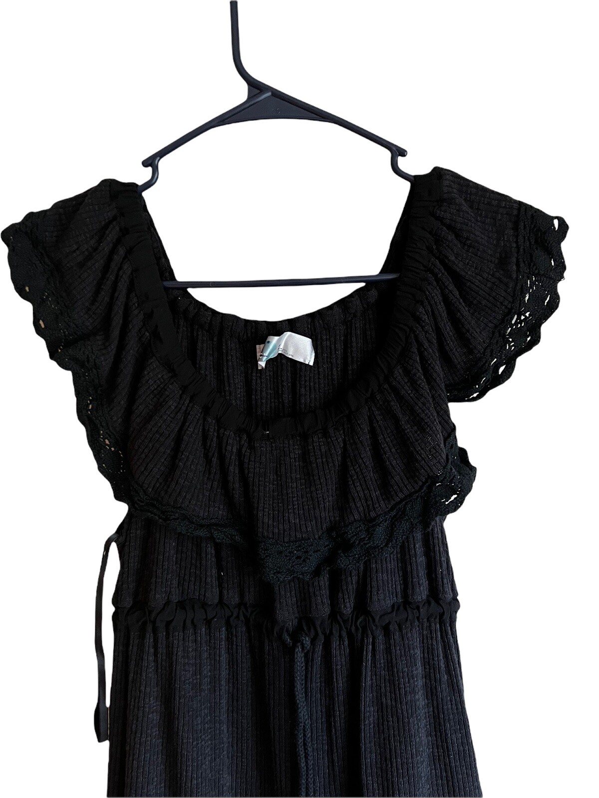 New Free People Beach Ruffle Neck Mini Dress Size XS MSRP: $128