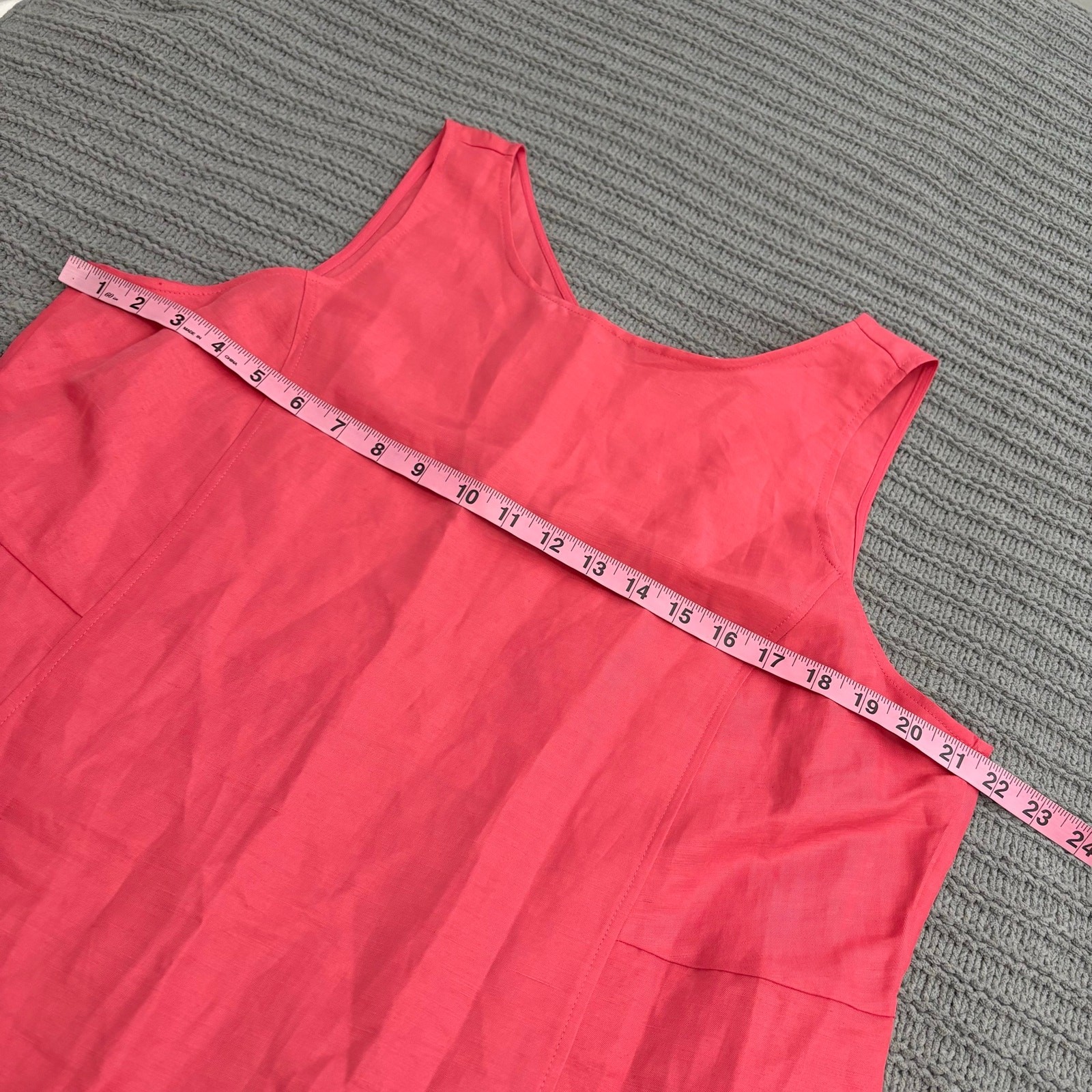 J Jill Sleevless Linen Blend Tank Midi Dress Women’s Size Large Wedding Party