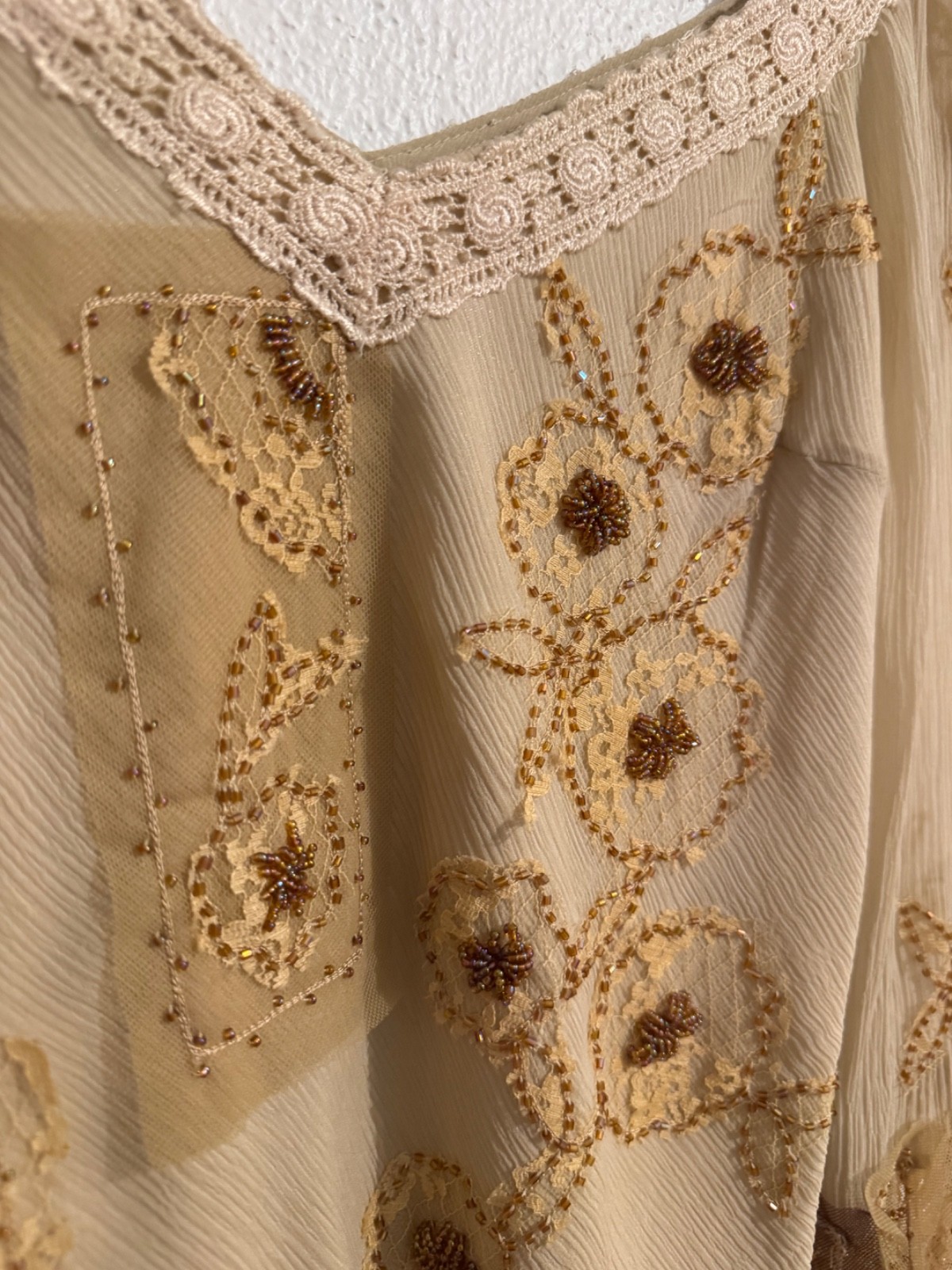 Sue Wong nocturne rare 100% silk 2 piece set beaded embroidery