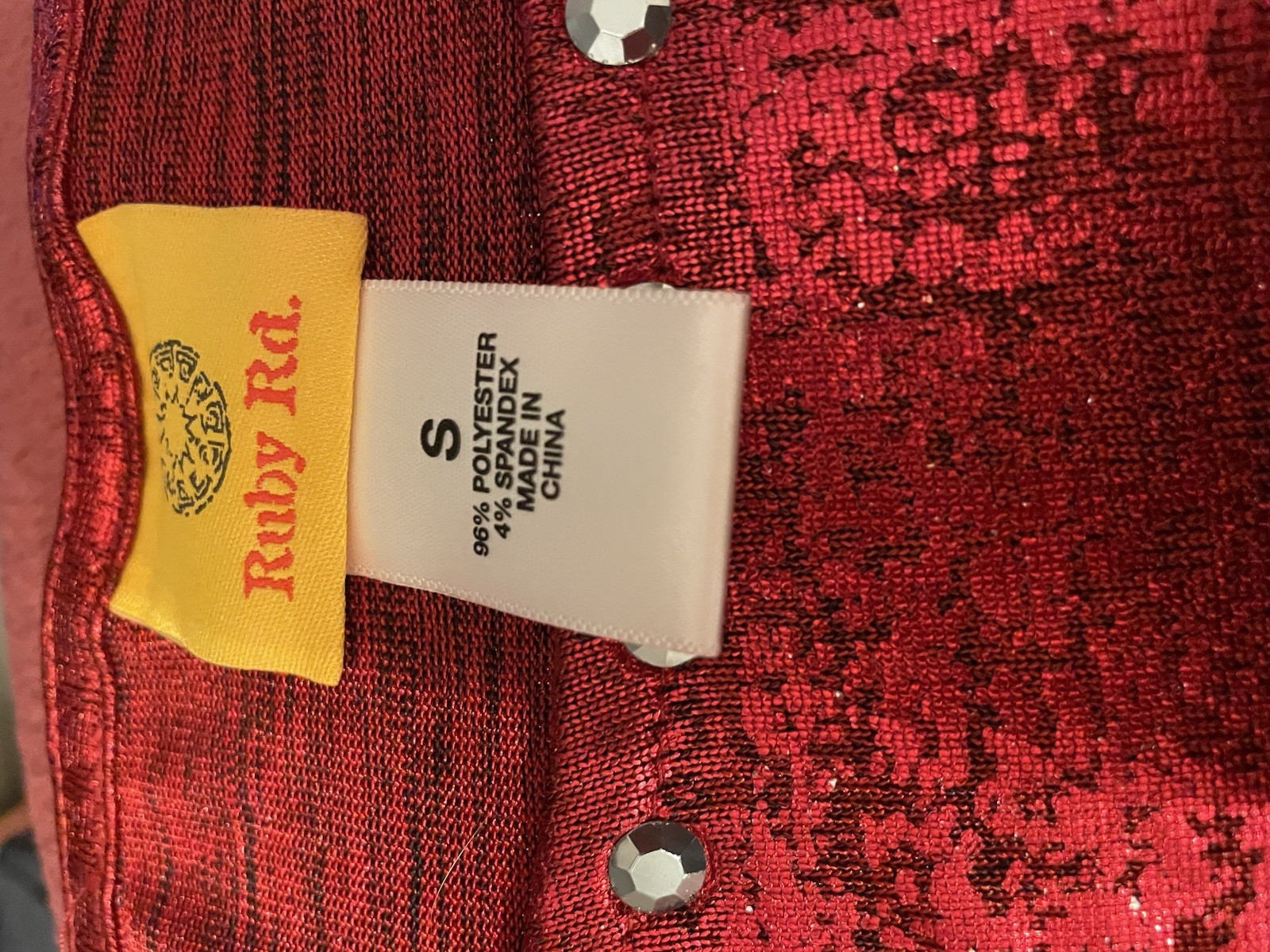 Ruby Red Size Small Red Dress PTP 18 33 L 96% Polyester Knee Length Long Sleeve