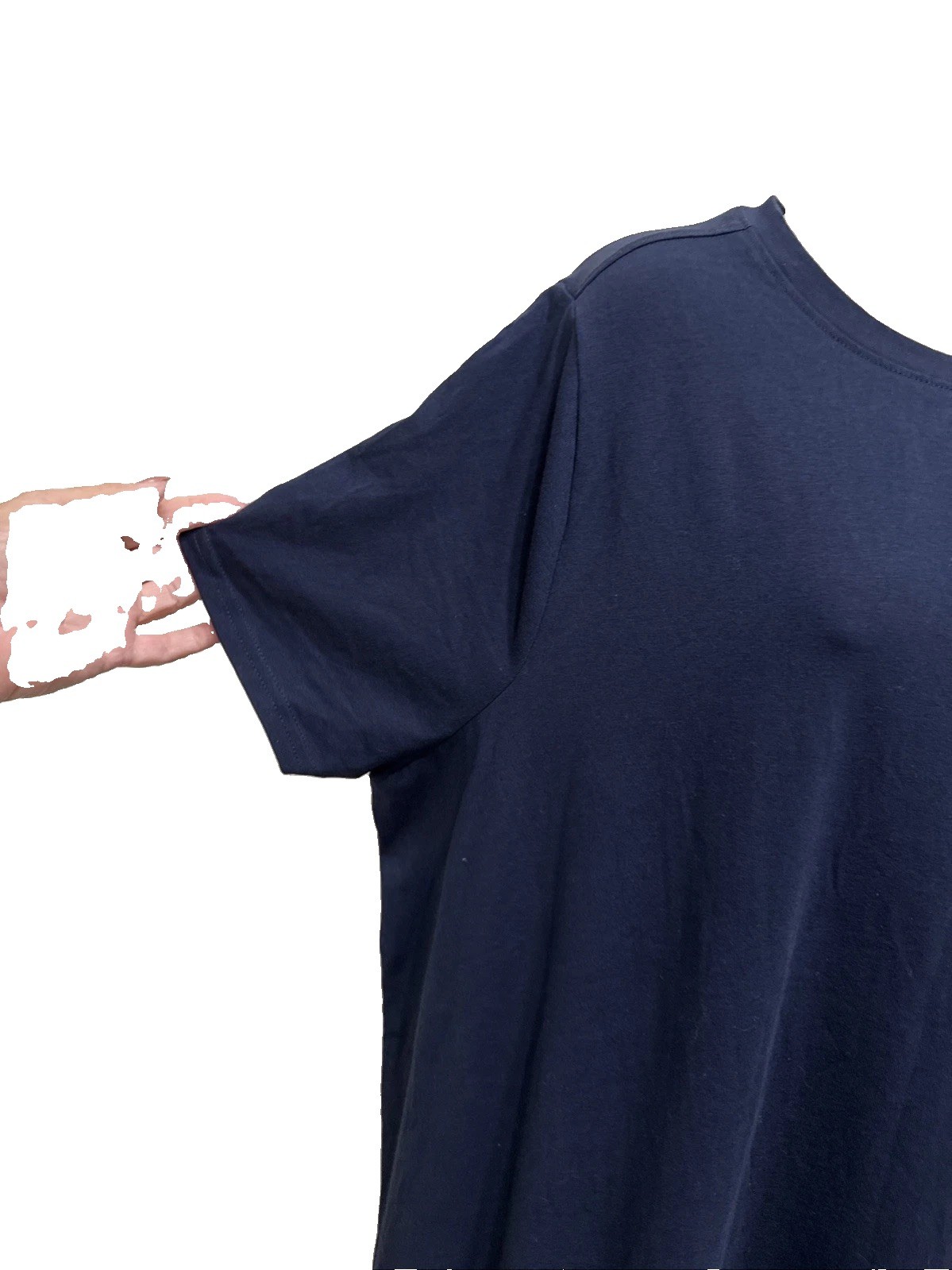 Terra & Sky Dress Plus Size Navy – Cotton Stretch Blend – Short Sleeves NWT