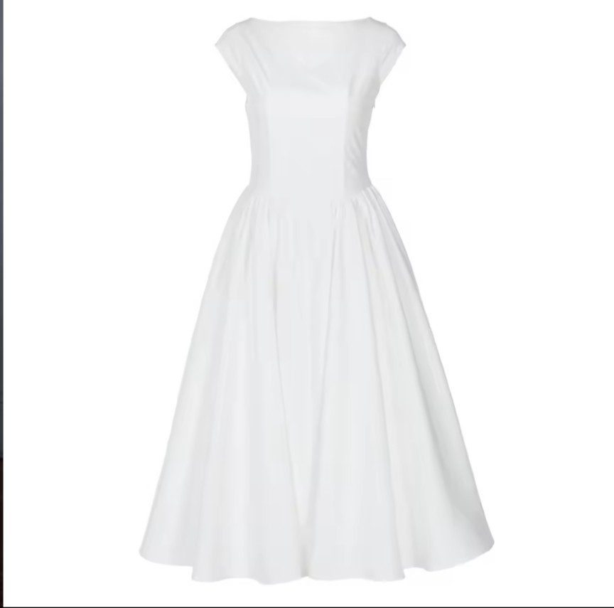 Solid Color Sleeveless Long Dresses Simple All-match Backless Temperament A-line