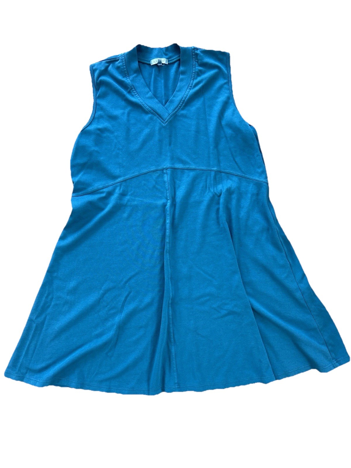 Kleen Womens Sleeveless Jersey Dress XL Teal Stretch Comfort Athleisure Outdoors
