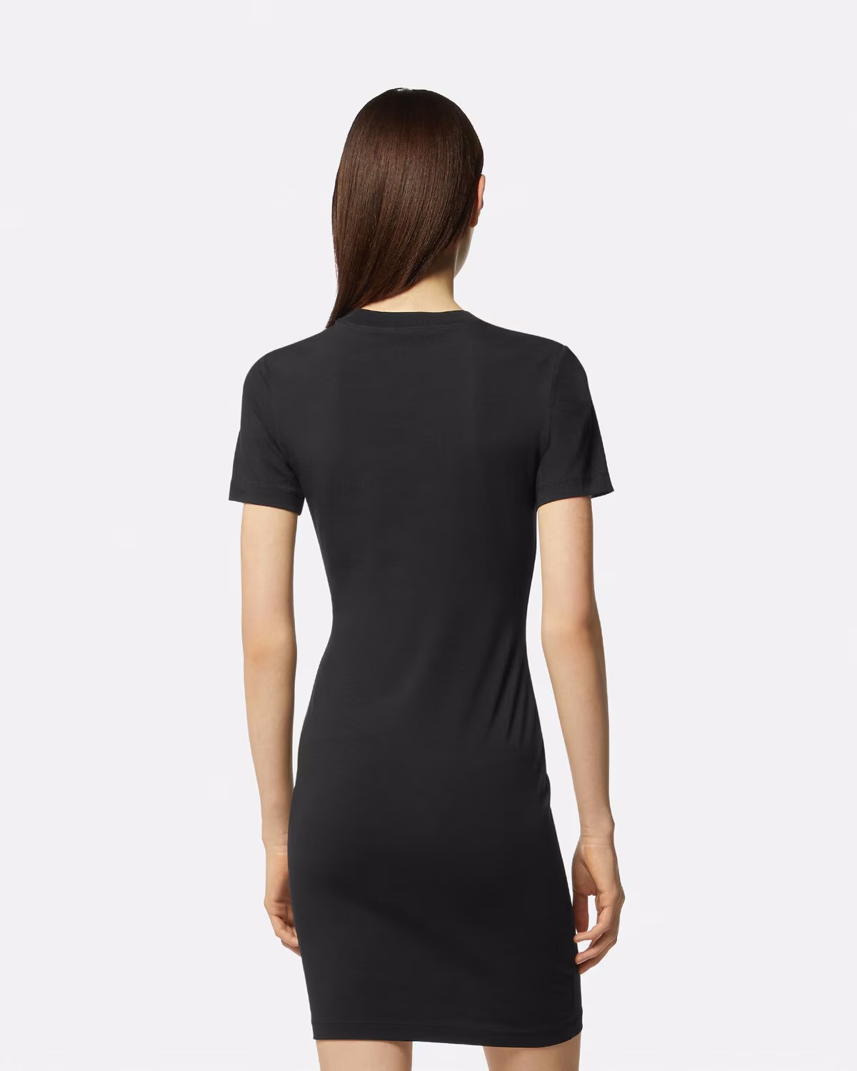 Versace Jeans Couture Black T-Shirt Dress with Gold Crest Logo