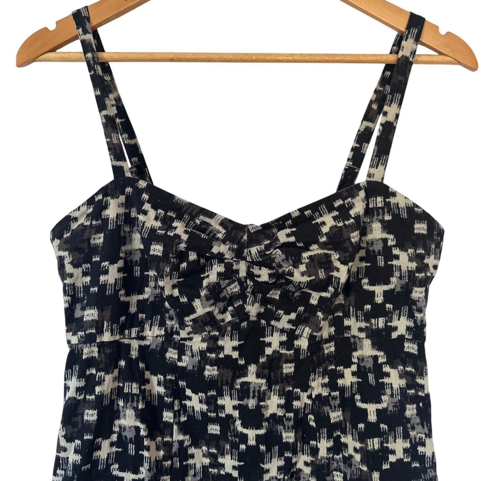 Patagonia Summertime Dress 8 Odalisque Blueblack Hemp Organic Cotton Pockets