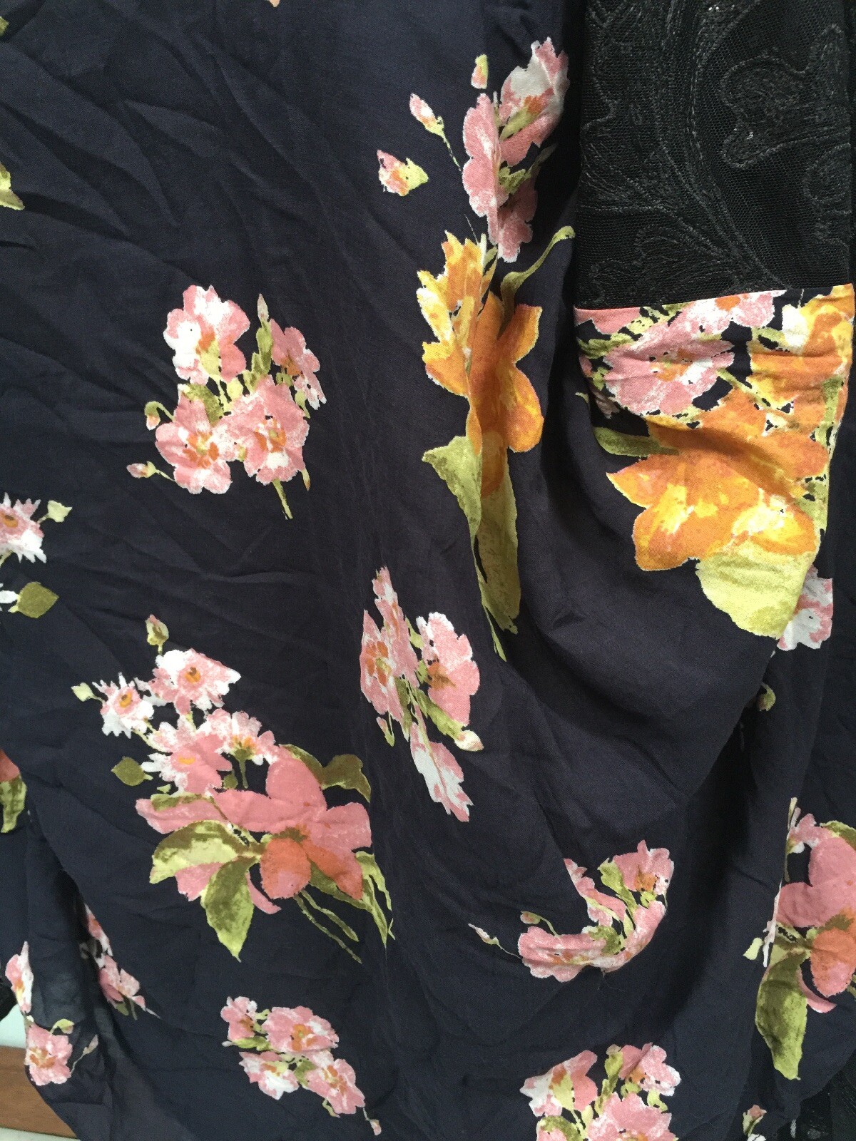 Free People Falling Flowers Frock Mini Dress Pink Black Sequins
