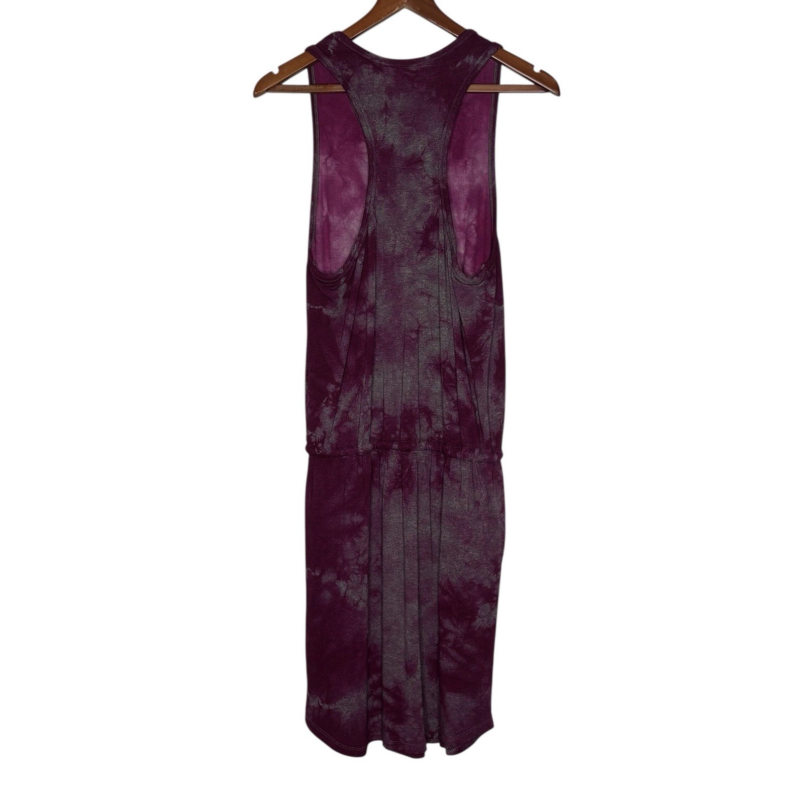 NEW Sundry for Evereve The Weekender Berry Tie Dye Racerback Dress L Pockets $98