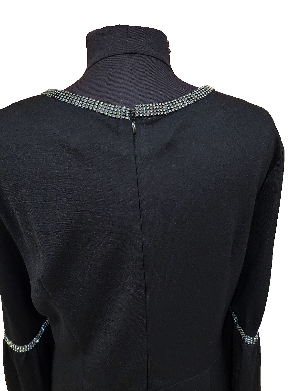 black Diana Rhinestone Dress Size 14