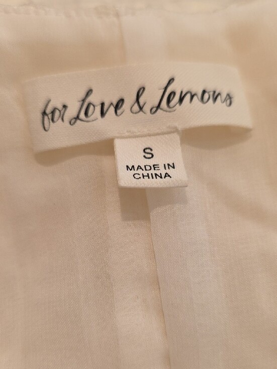 NEW FOR LOVE AND LEMONS FIT & FLARE PALE YELLOW MINI DRESS SIZE S