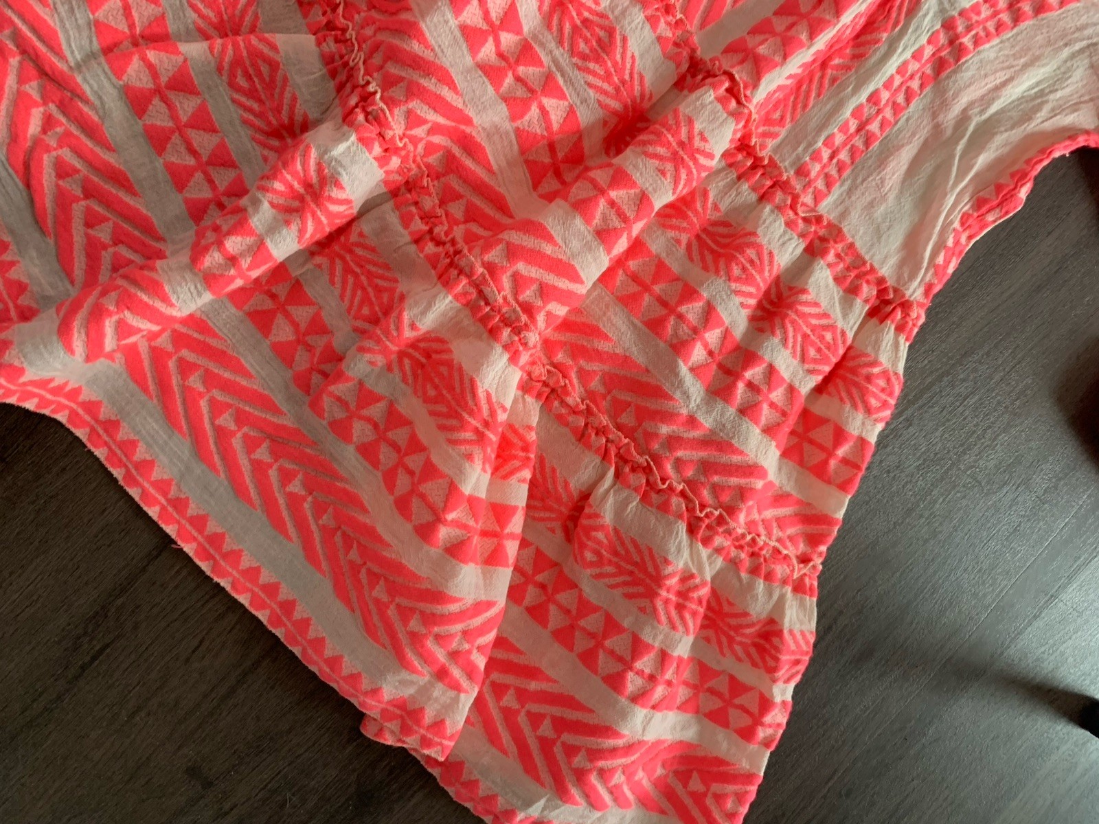 NWT Devotion Twins Ella Tunic Neon Pink A-line Tiered Mini Dress Petite L